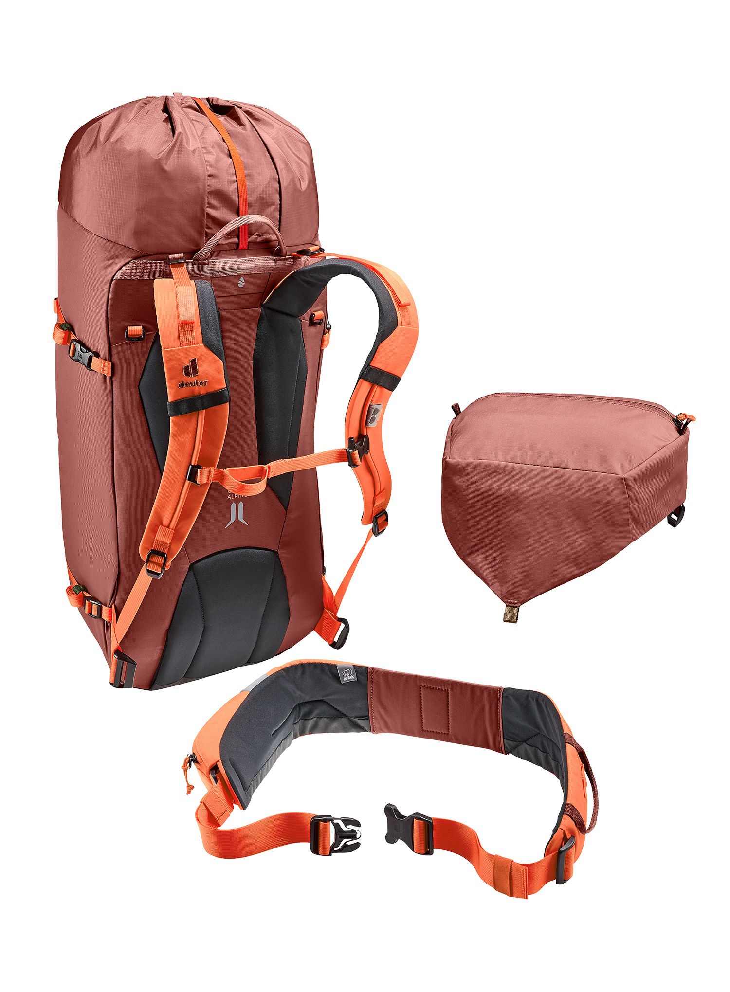 Batoh na hory Deuter Guide 34+ - redwood/papaya