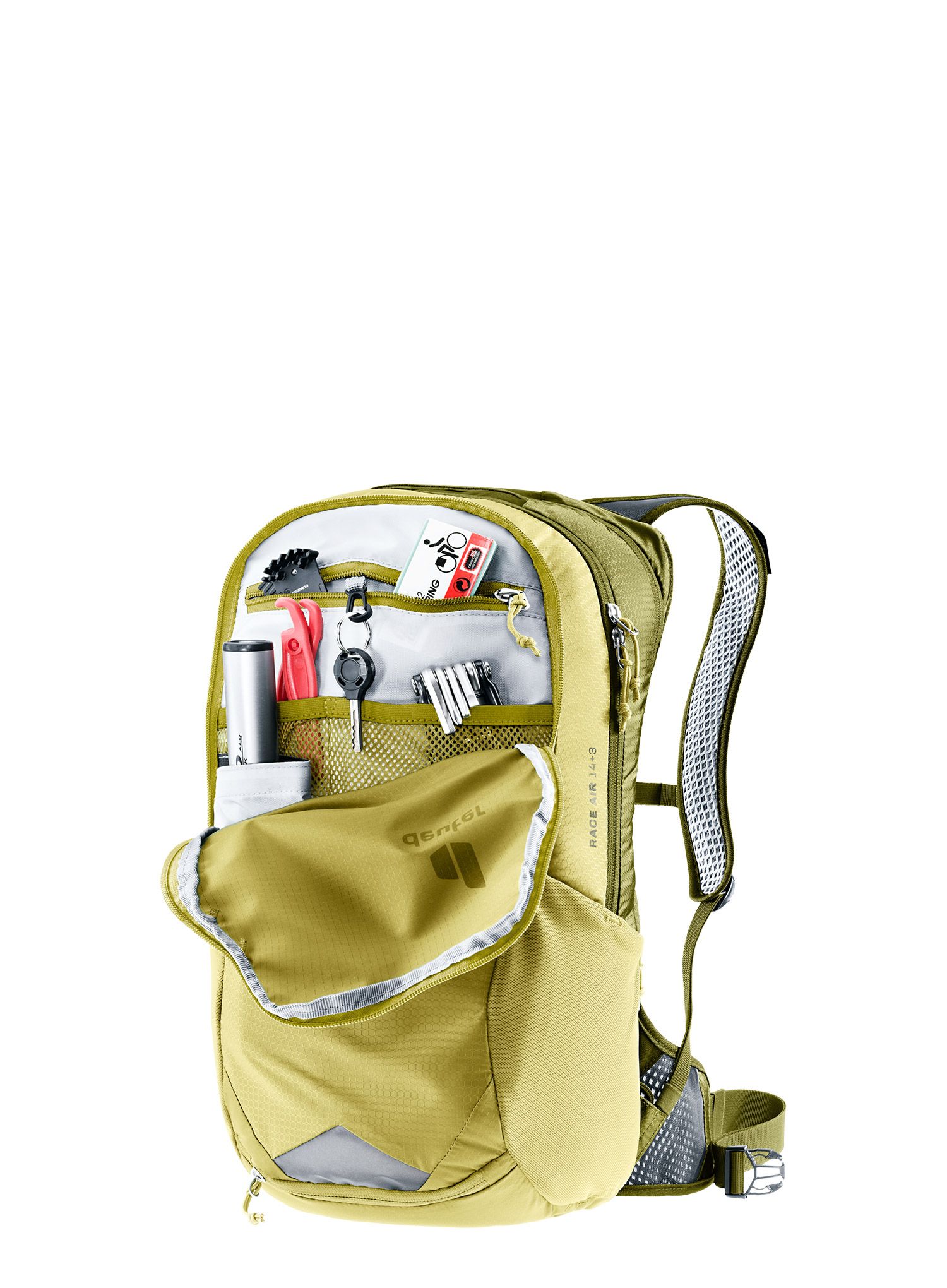Batoh na kolo Deuter Race Air 14+3 - linden/cactus