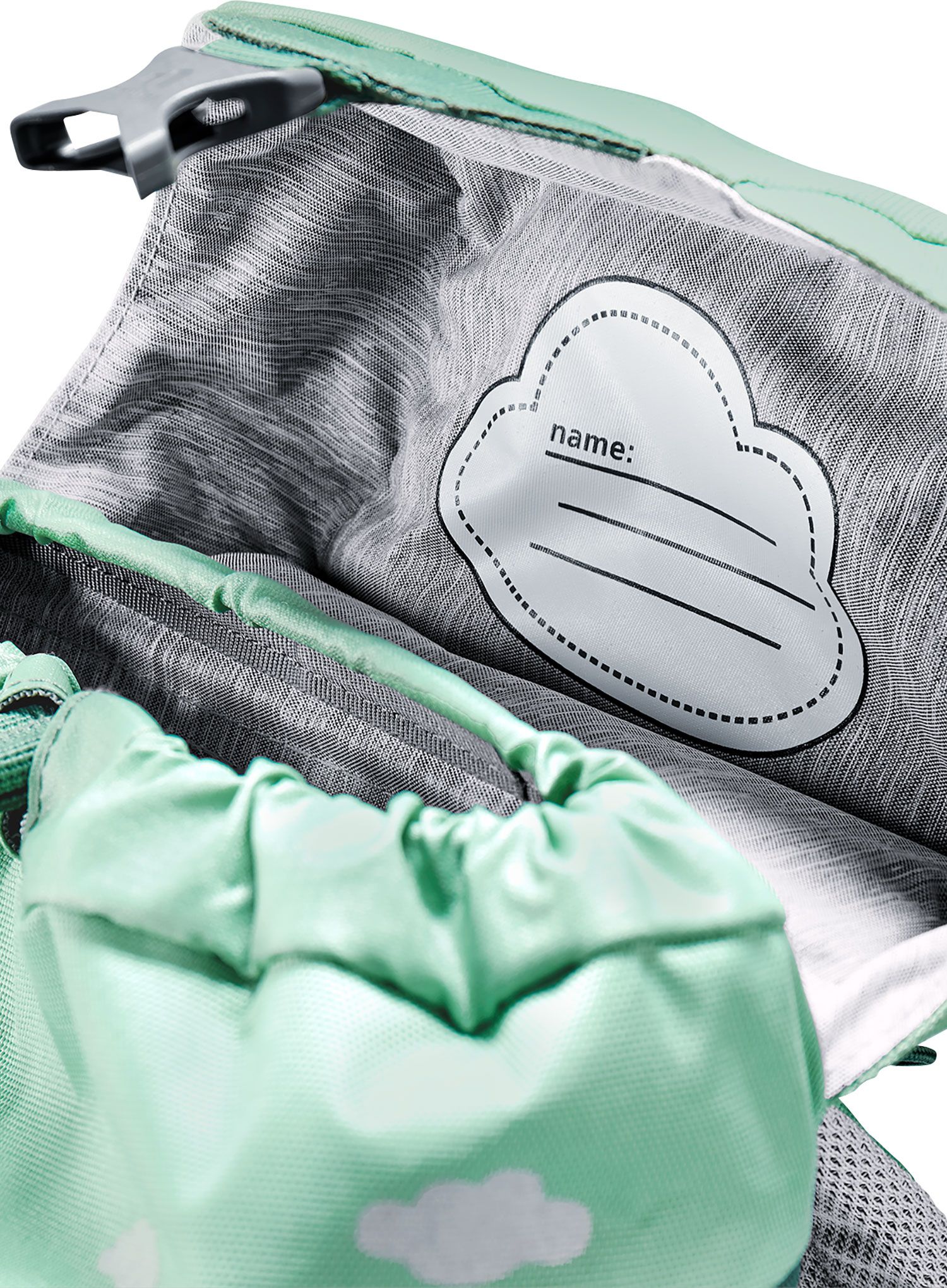 Dětský turistický batoh Deuter Schmusebar - spearmint/seagreen