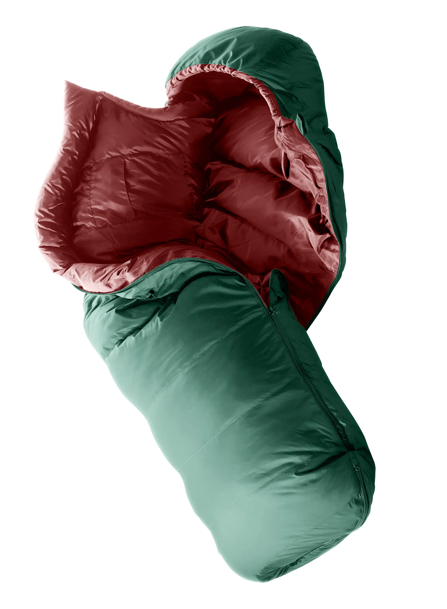 Dětský spací pytel Deuter Starlight Down (130–170 cm) - seagreen/redwood