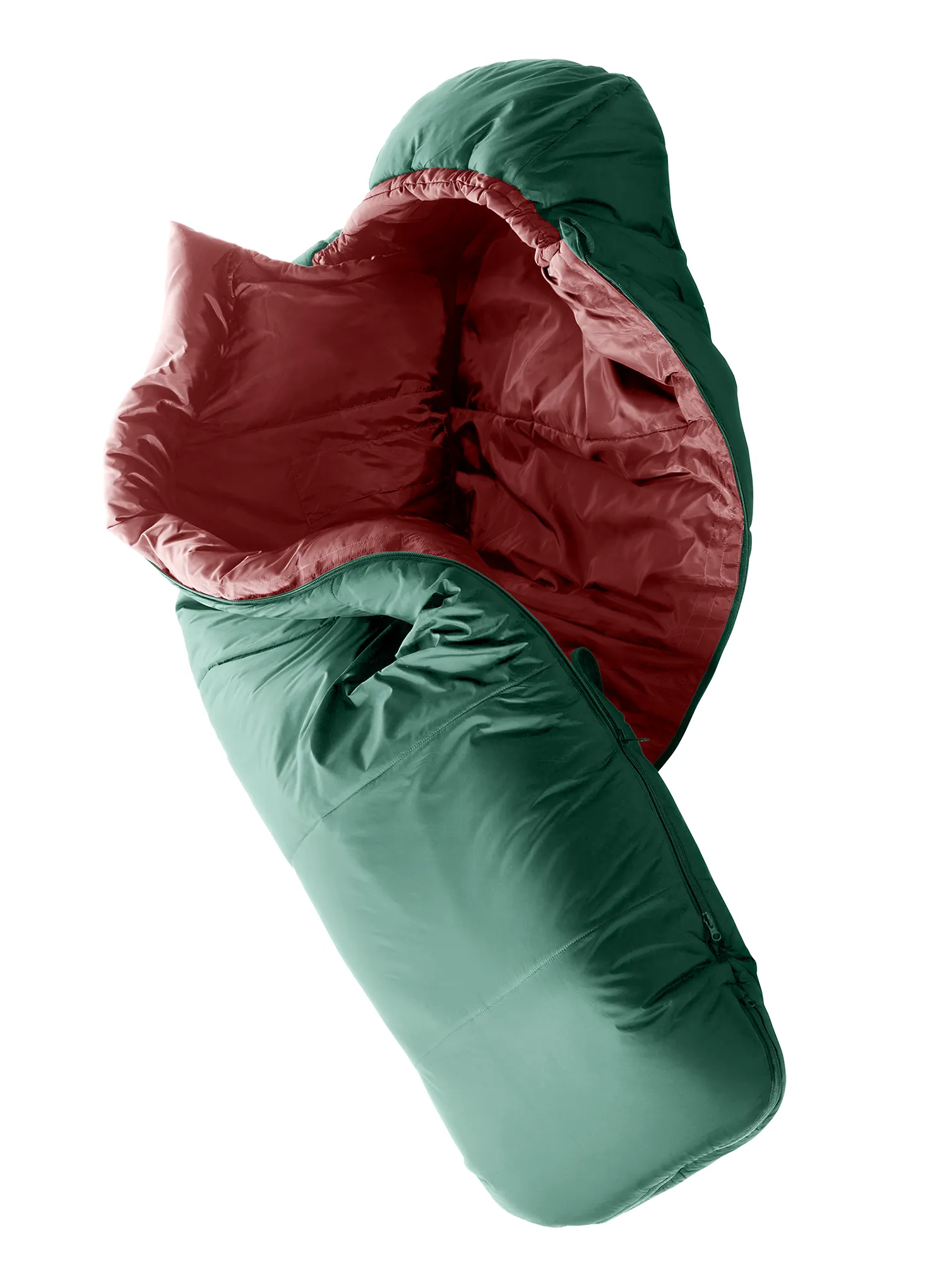 Dětský spací pytel Deuter Stralight Pro (130–170 cm) - seagreen/redwood