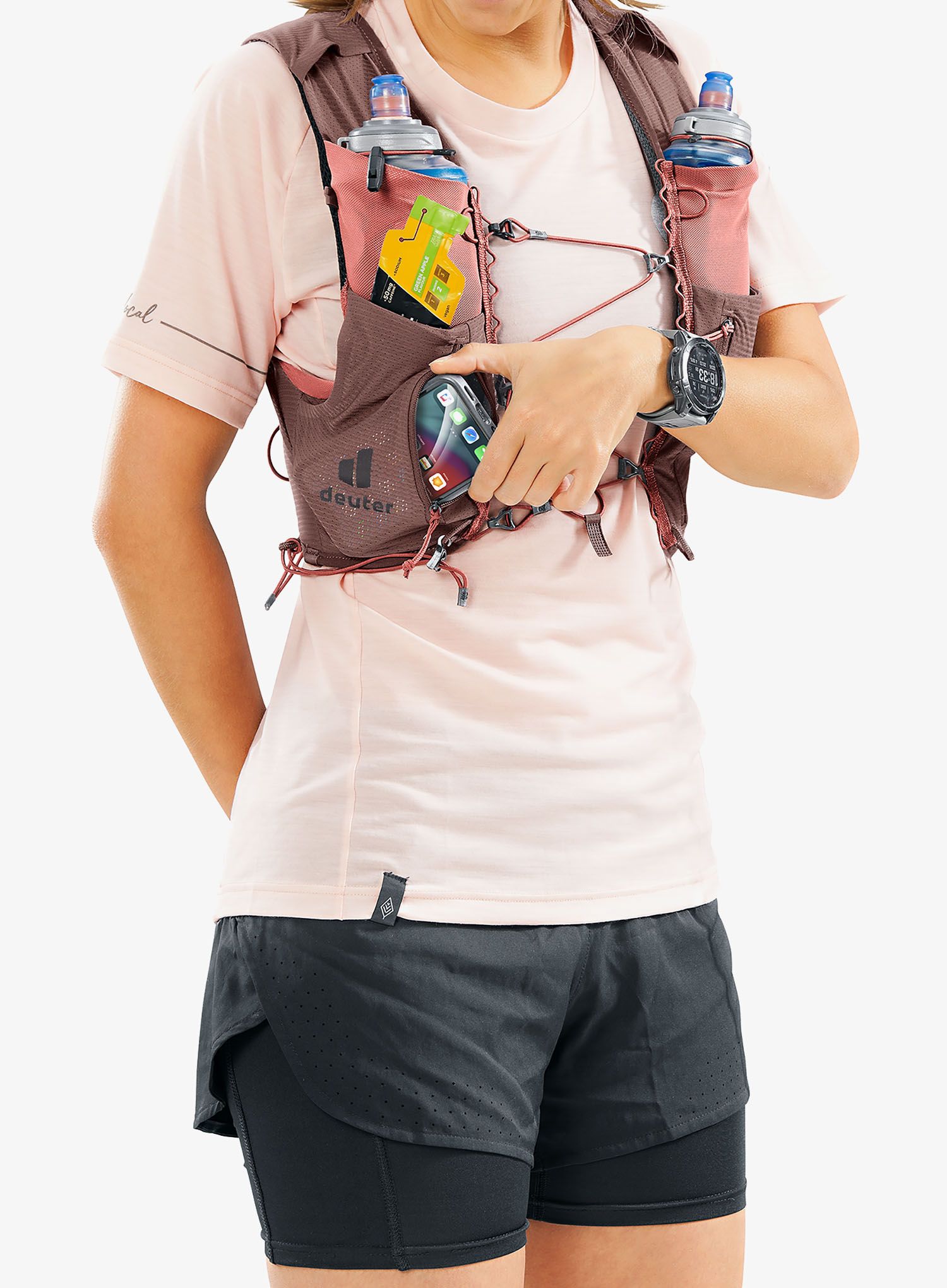 Běžecká vesta Deuter Traick 5 SL - raisin/caspia