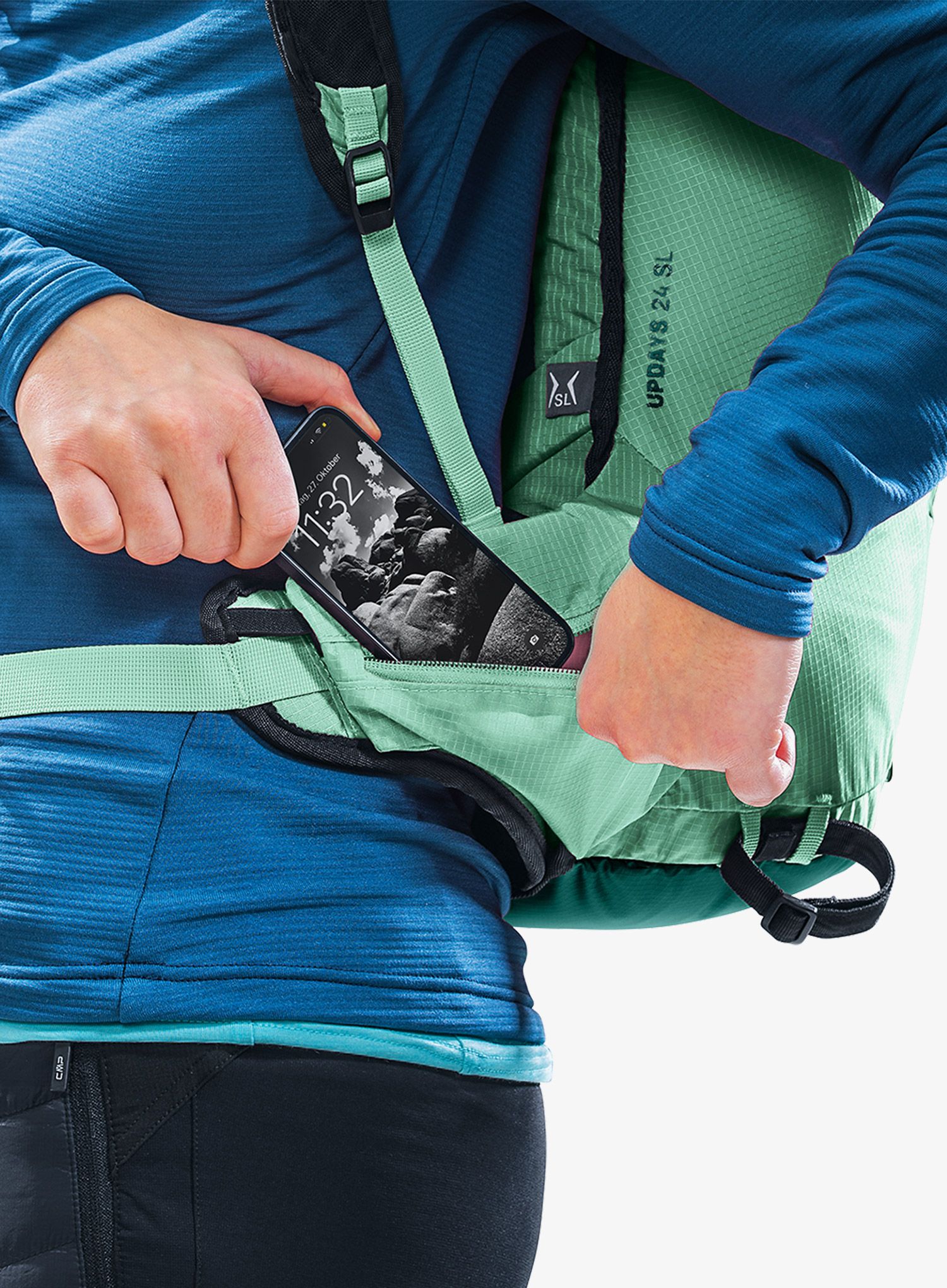 Skialpový batoh Deuter Updays 24 SL - deep sea/spearmint