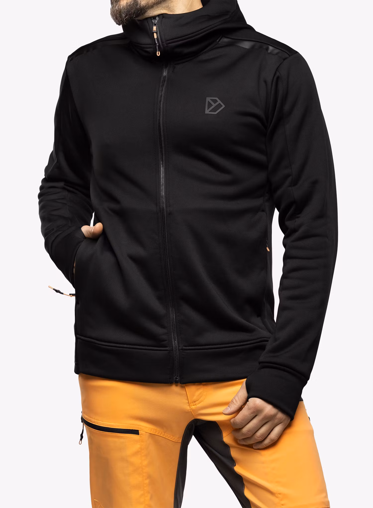 Mikina s kapucí Didriksons Acke Full Zip 2 - black