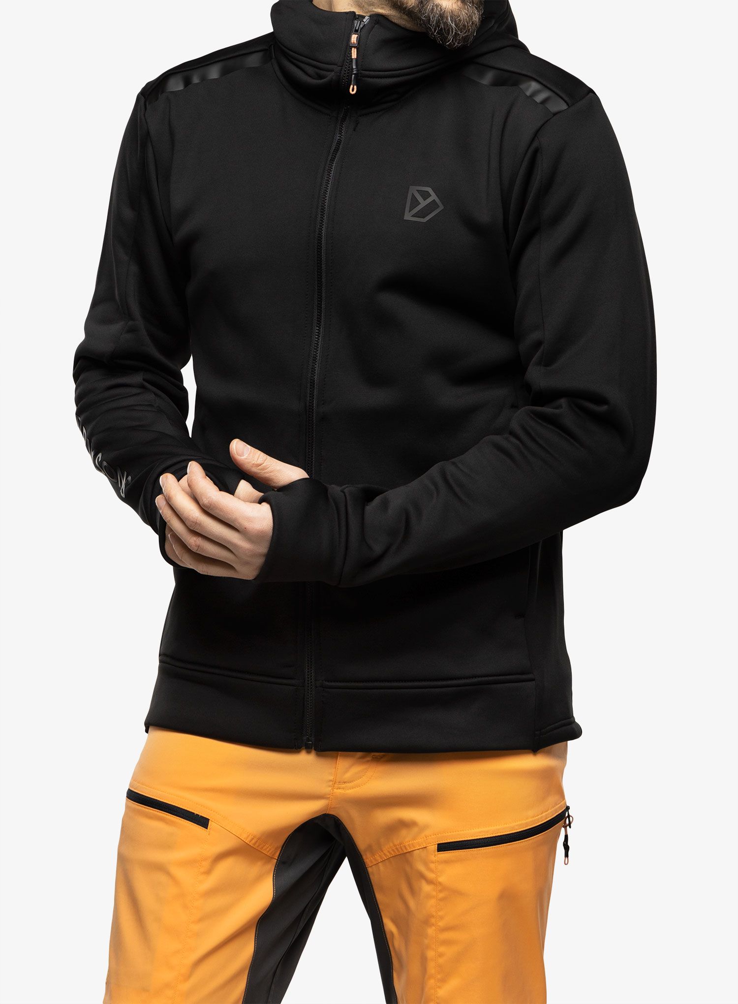Mikina s kapucí Didriksons Acke Full Zip 2 - black