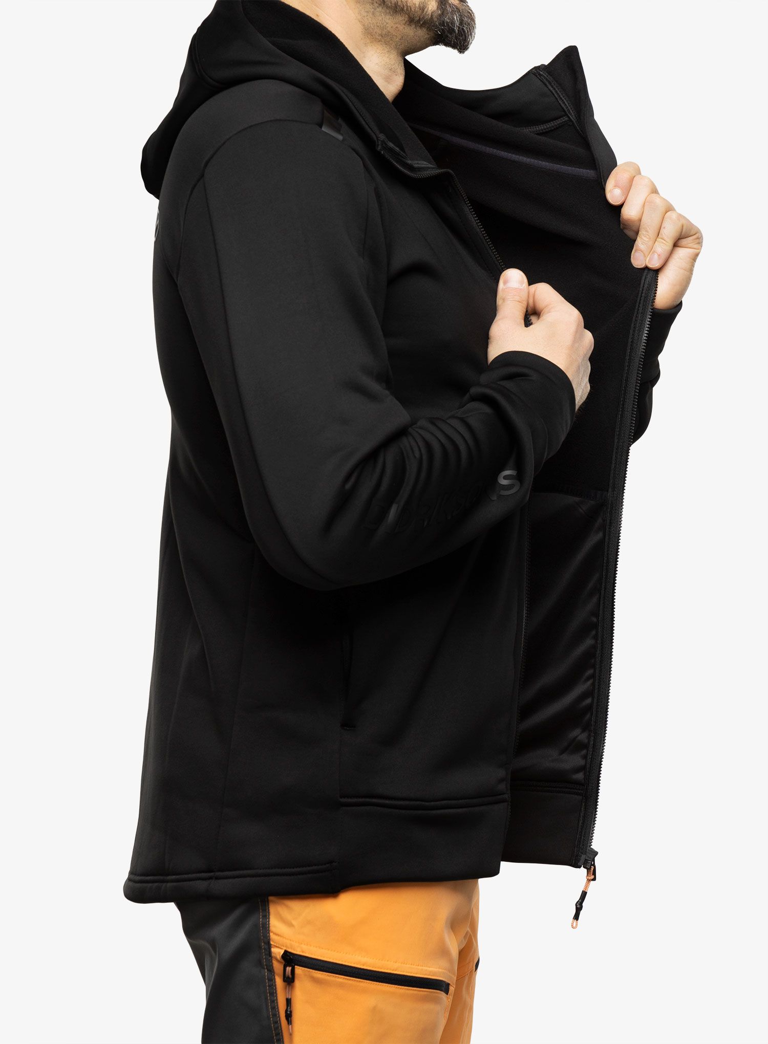 Mikina s kapucí Didriksons Acke Full Zip 2 - black