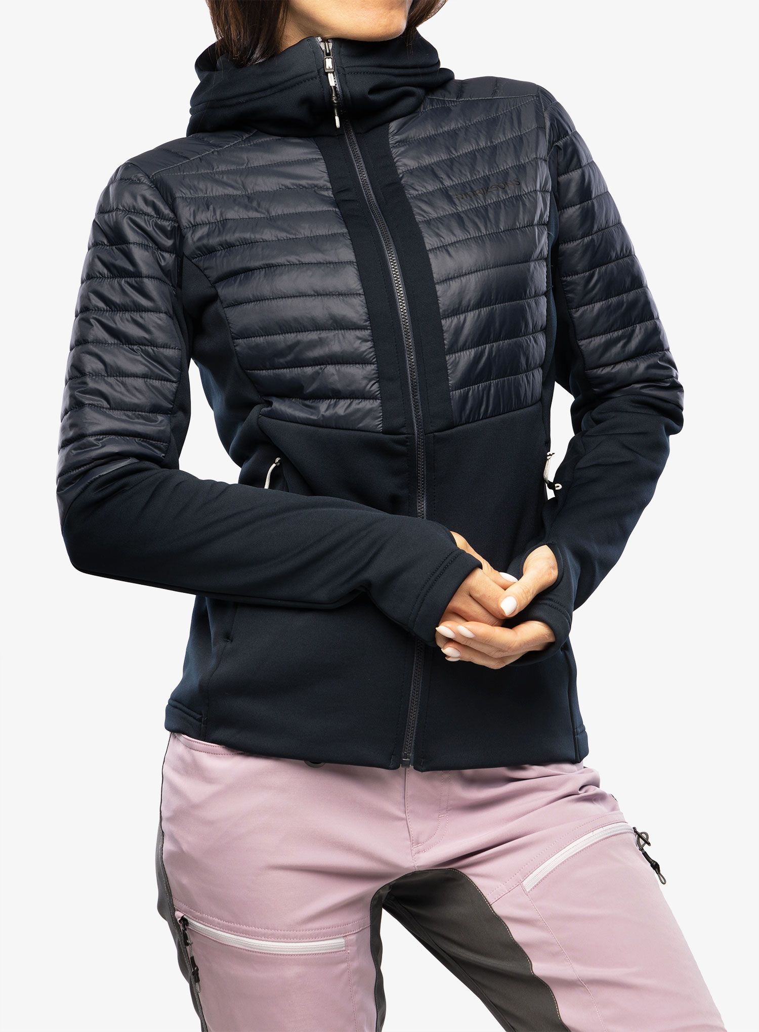 Hybridní bunda dámská Didriksons Annema Full Zip 6 - dark night blue