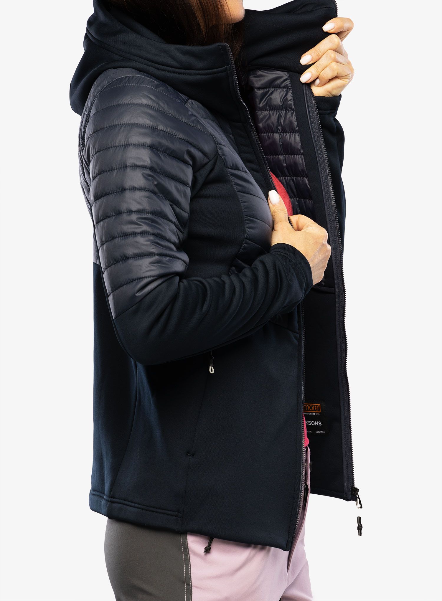 Hybridní bunda dámská Didriksons Annema Full Zip 6 - dark night blue