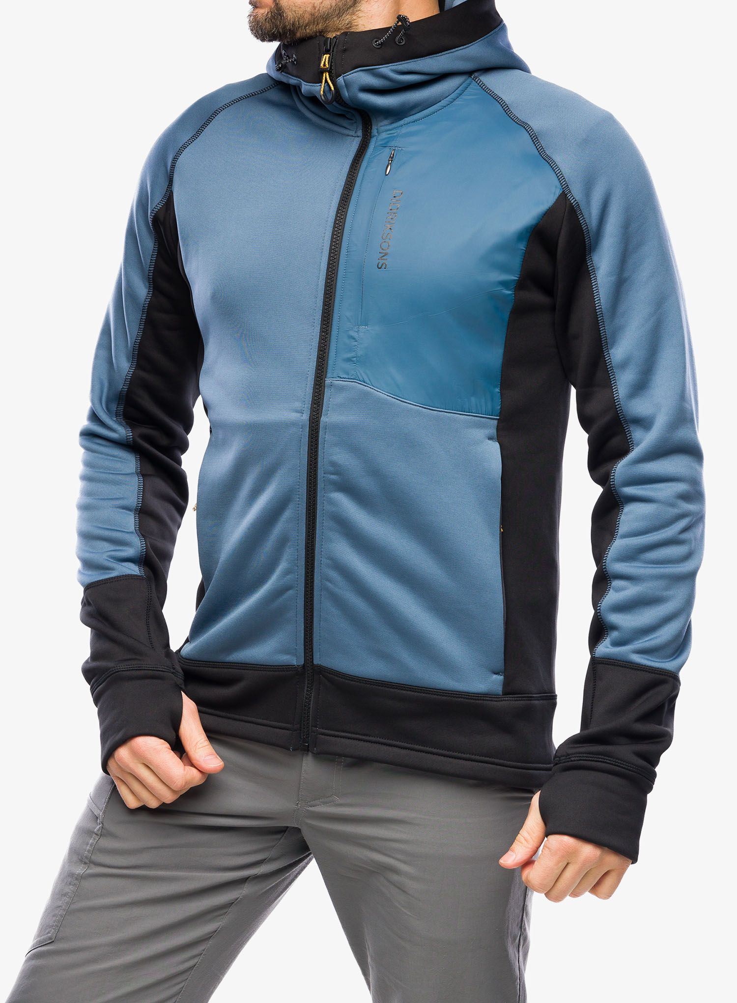 Fleecová mikina Didriksons Eros Jacket - true blue