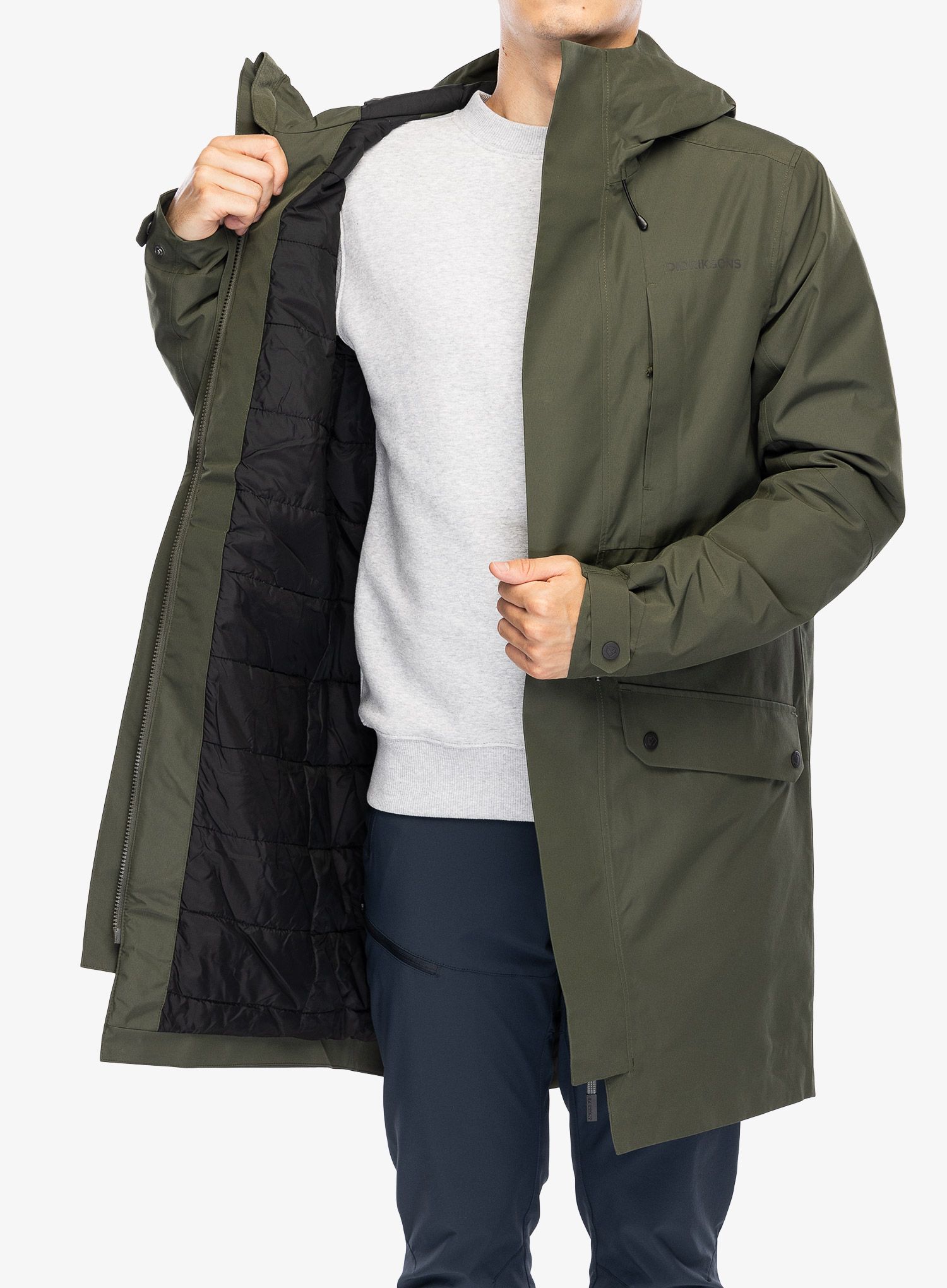 Kabát Didriksons Falke Parka - deep green