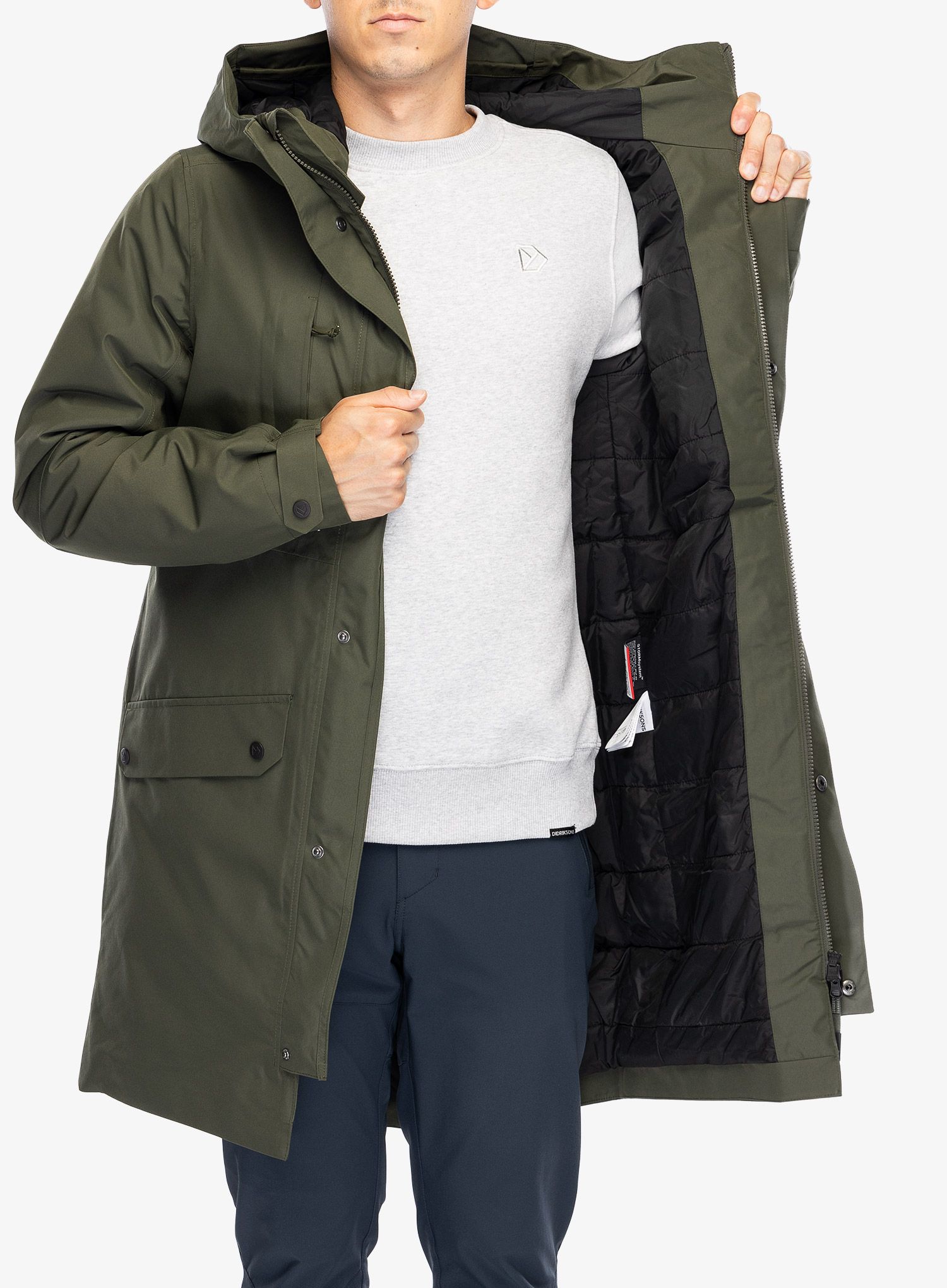 Kabát Didriksons Falke Parka - deep green