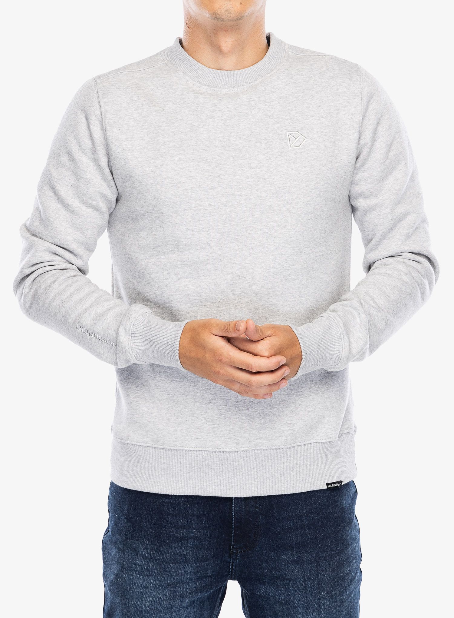 Mikina Didriksons Fyn Sweater - aluminum melange