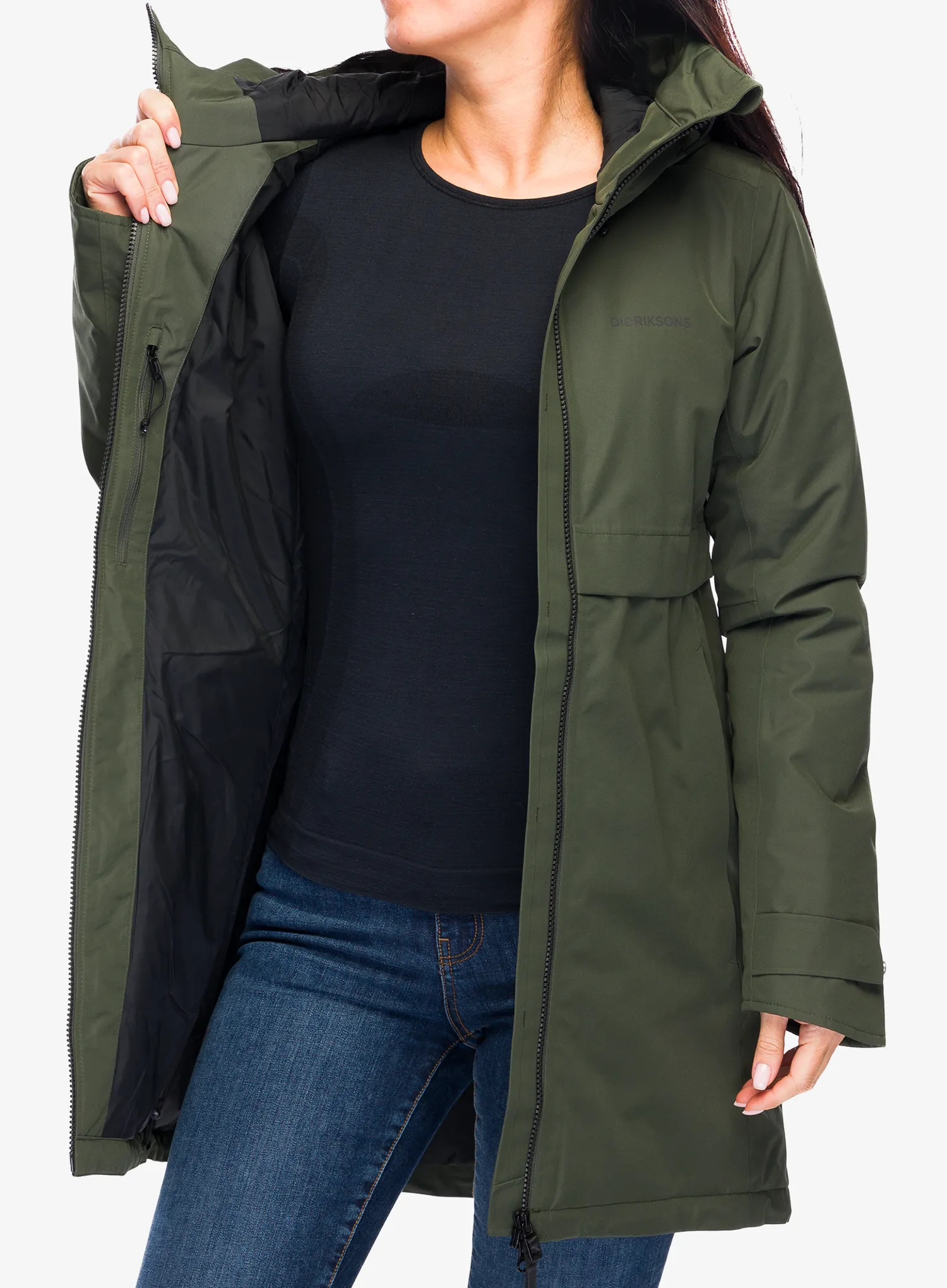 Dámský kabát Didriksons Helle Parka 5 - deep green