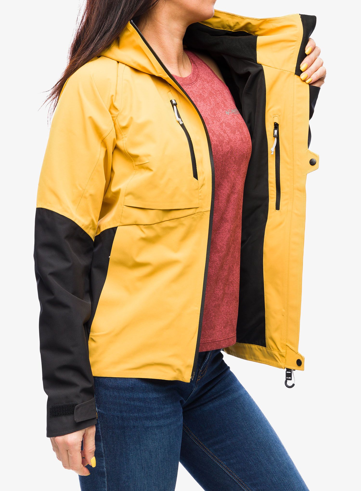 Dámská bunda do deště Didriksons Indus Jacket 2 - mustard