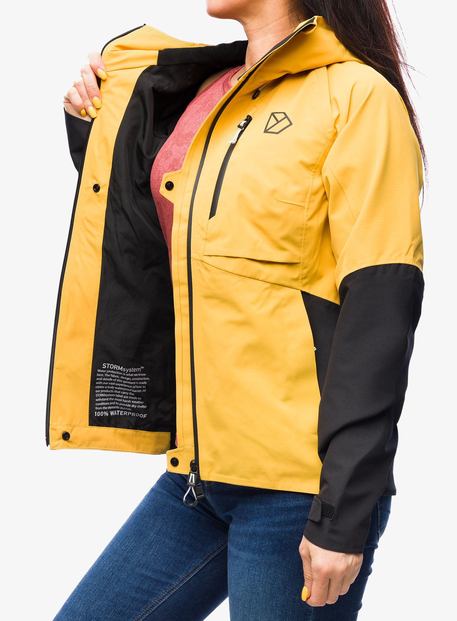 Dámská bunda do deště Didriksons Indus Jacket 2 - mustard