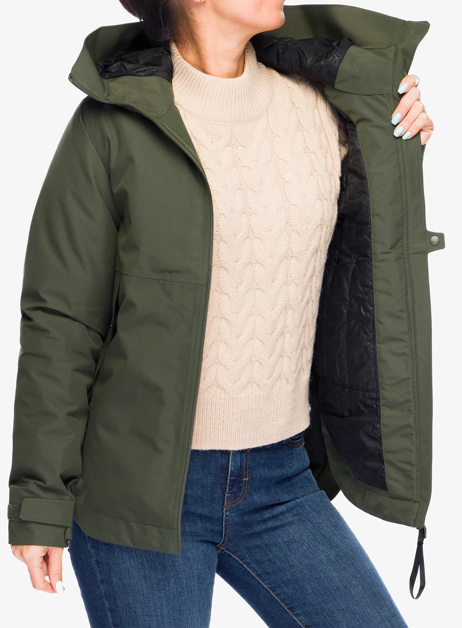 Zateplená bunda dámská Didriksons Jennie Jacket 2 - deep green