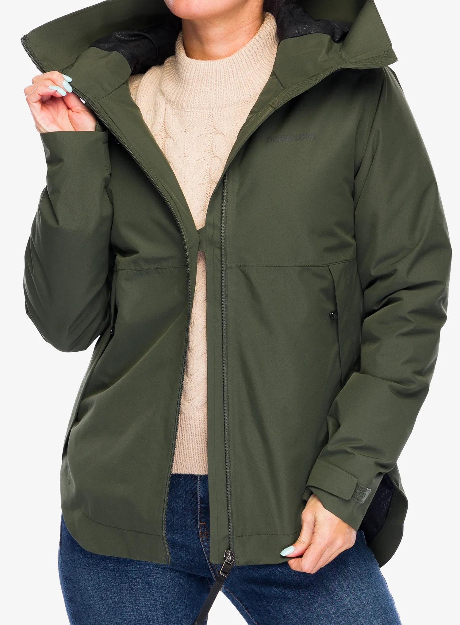 Zateplená bunda dámská Didriksons Jennie Jacket 2 - deep green