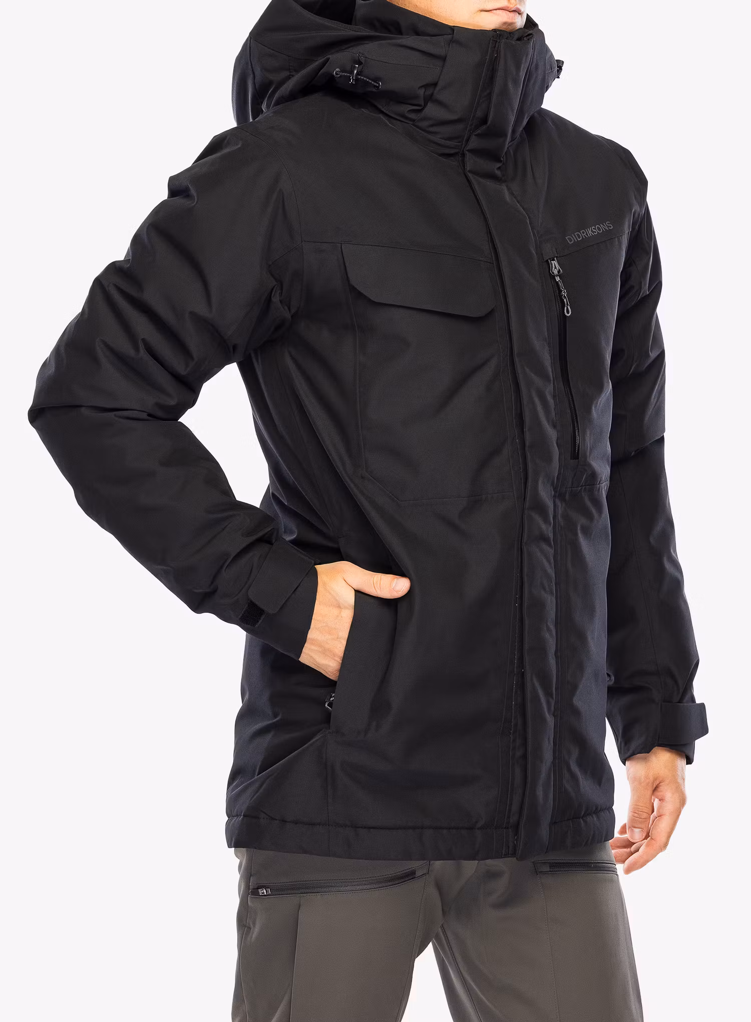 Zateplená bunda Didriksons Stefan Jacket - black