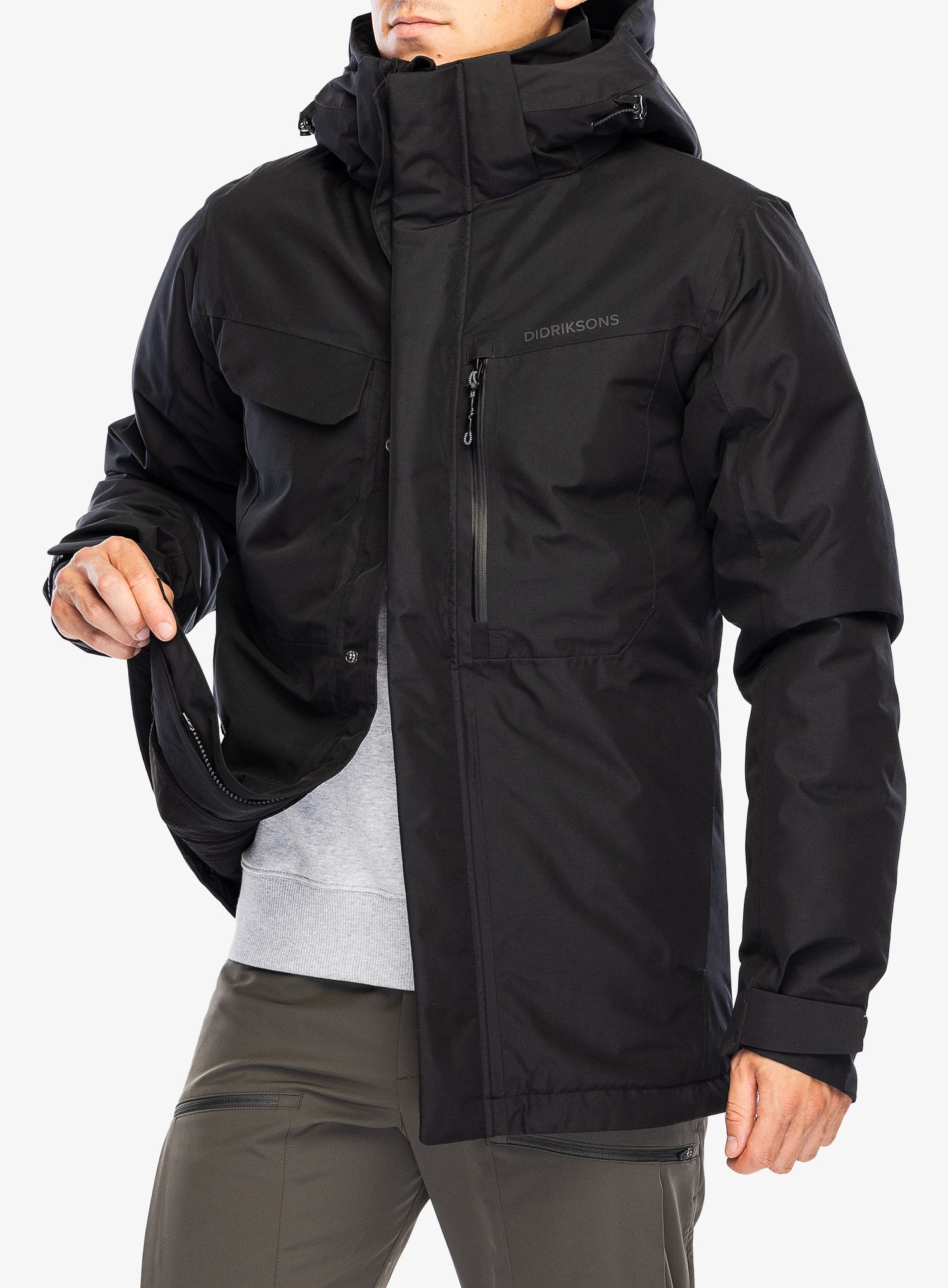 Zateplená bunda Didriksons Stefan Jacket - black