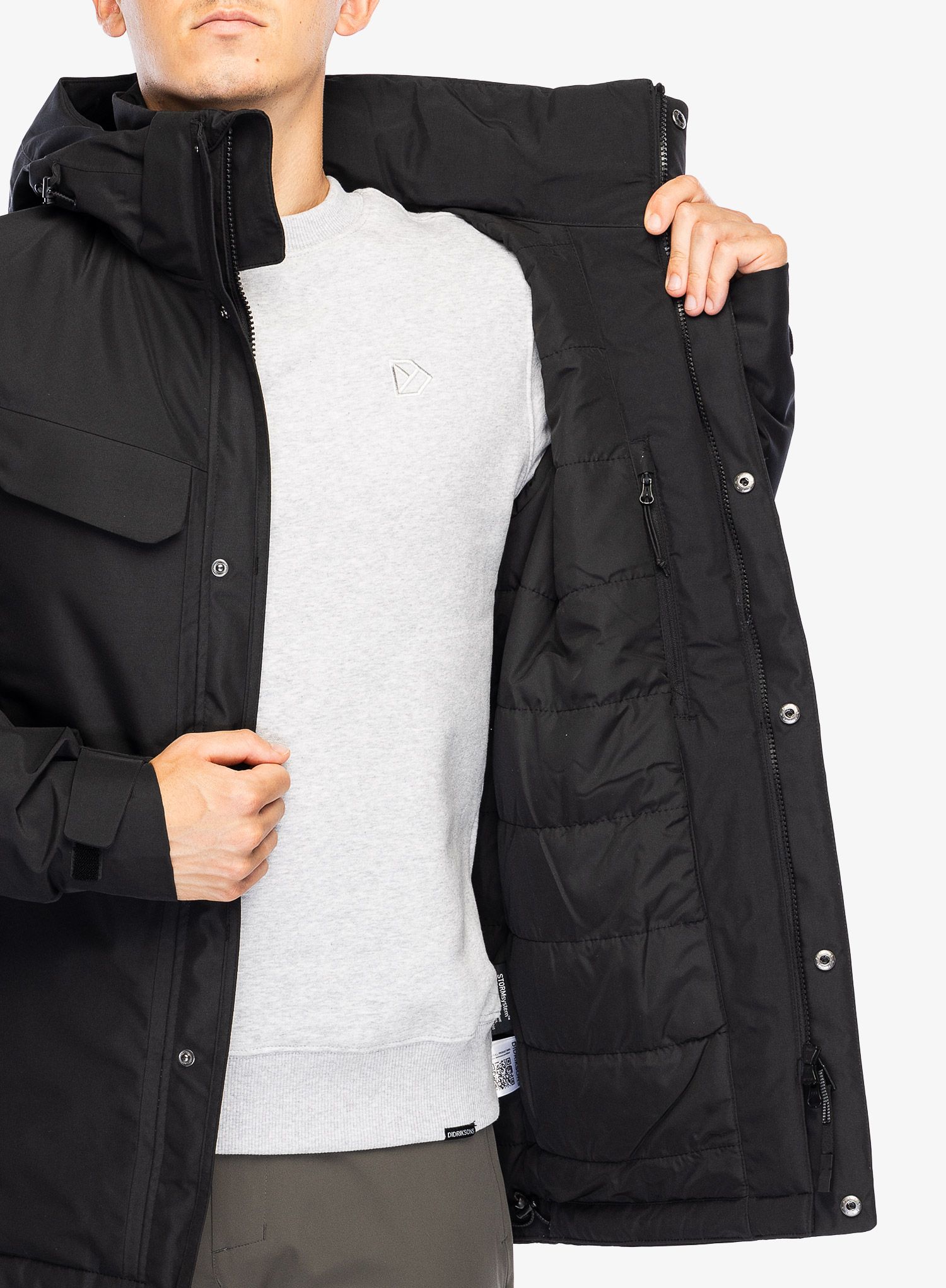 Zateplená bunda Didriksons Stefan Jacket - black