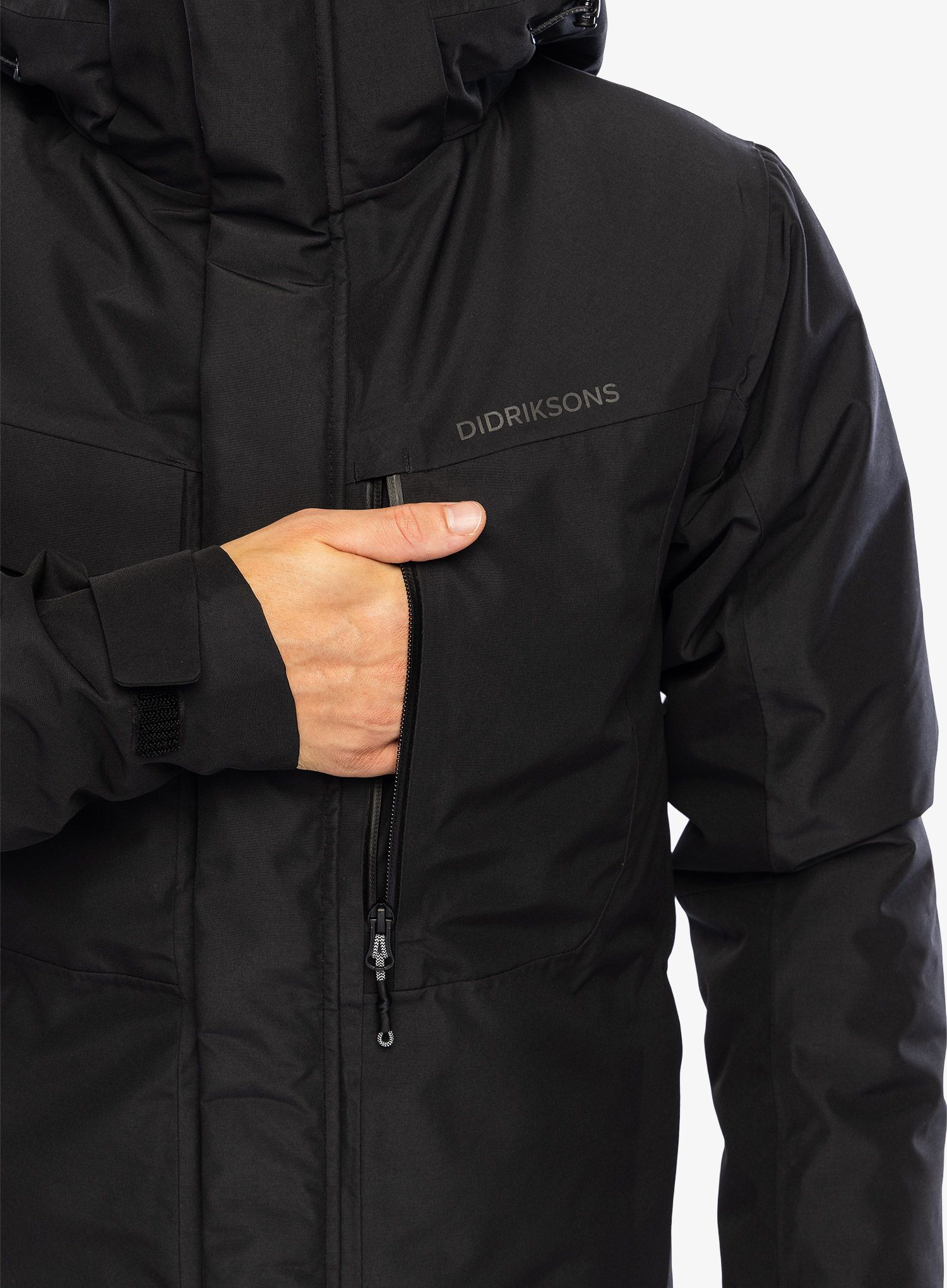 Zateplená bunda Didriksons Stefan Jacket - black