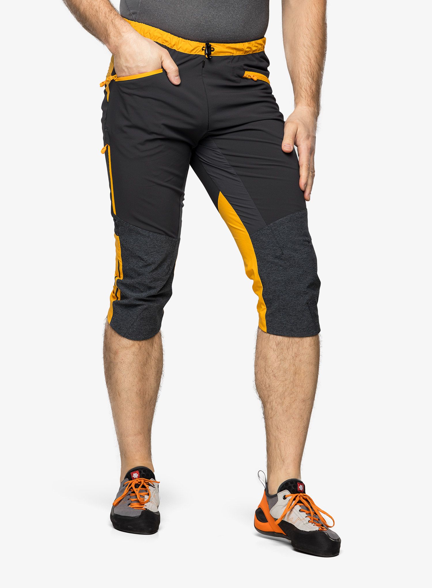Tříčtvrteční kalhoty Direct Alpine Ascent Light 3/4 - anthracite/mango