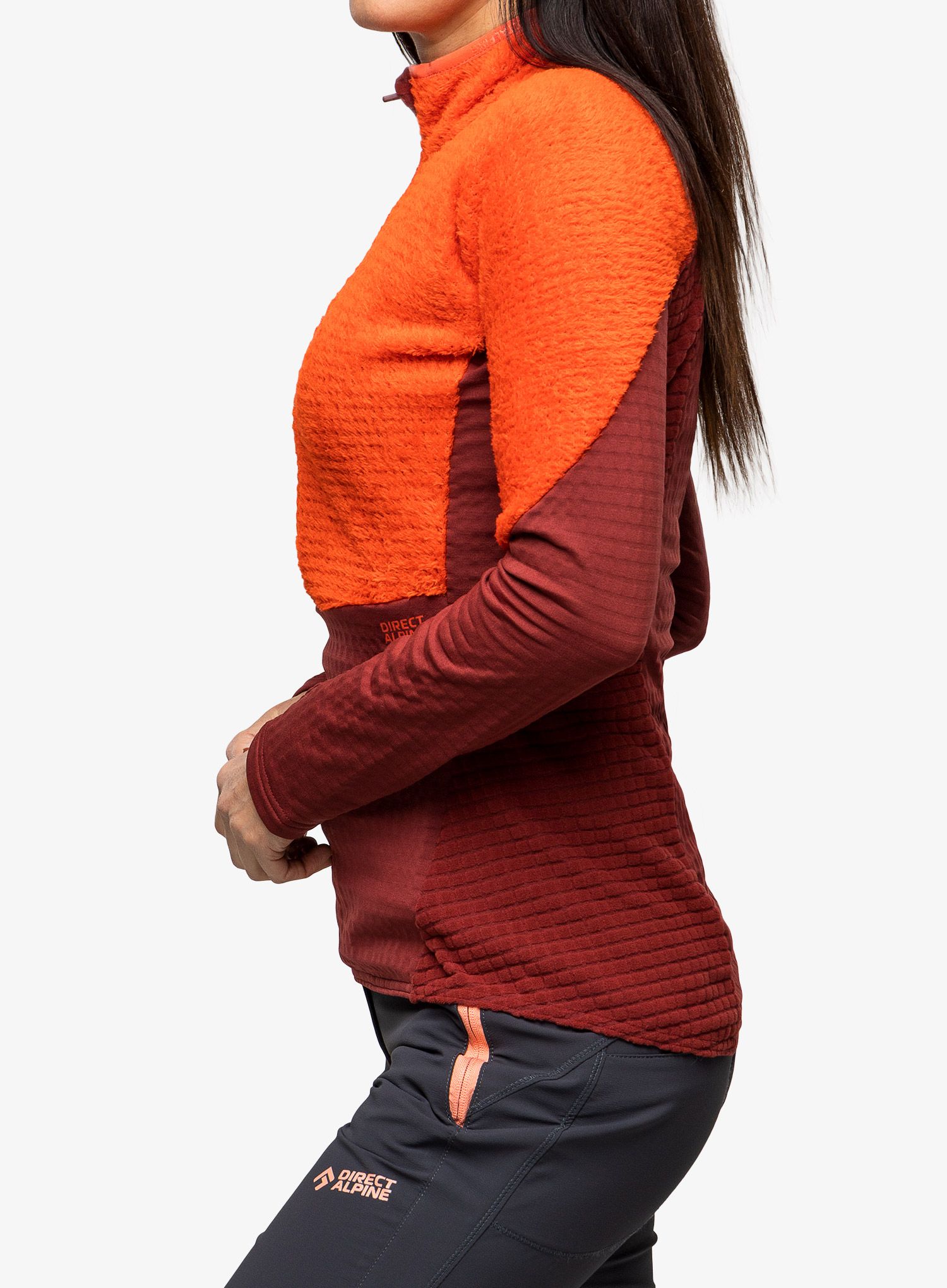 Dámská mikina se zipem Direct Alpine Aura Lady - brick/palisander