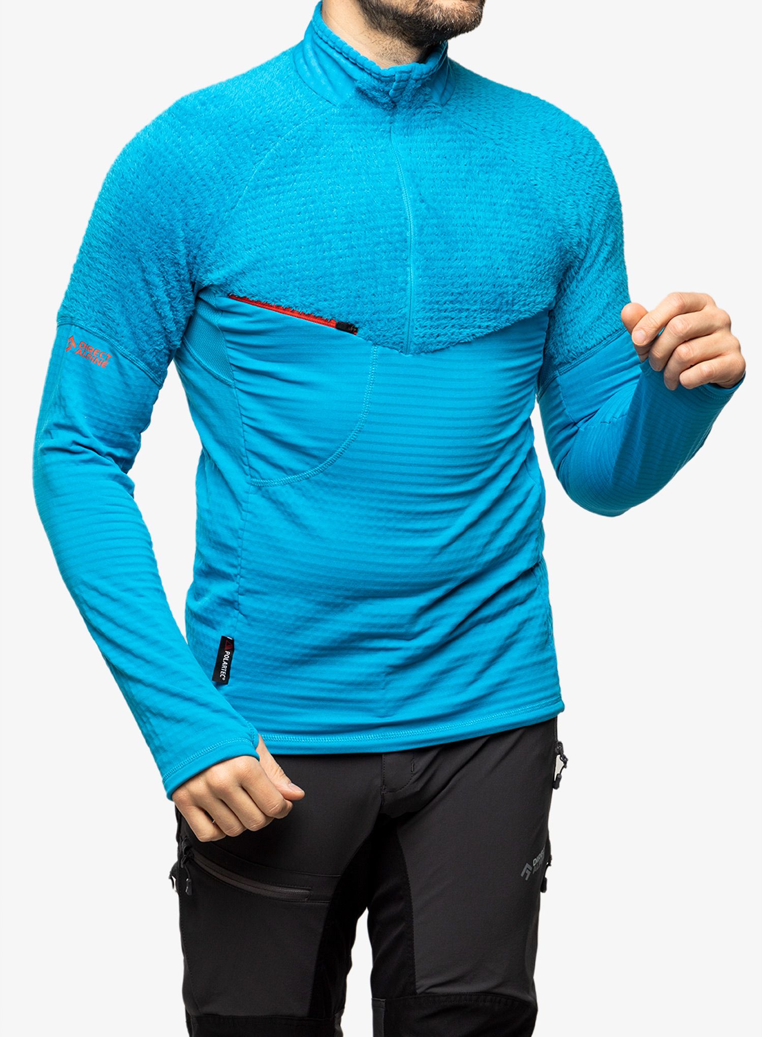 Pánská mikina bez kapuce Direct Alpine Dragon Pullover - ocean/brick