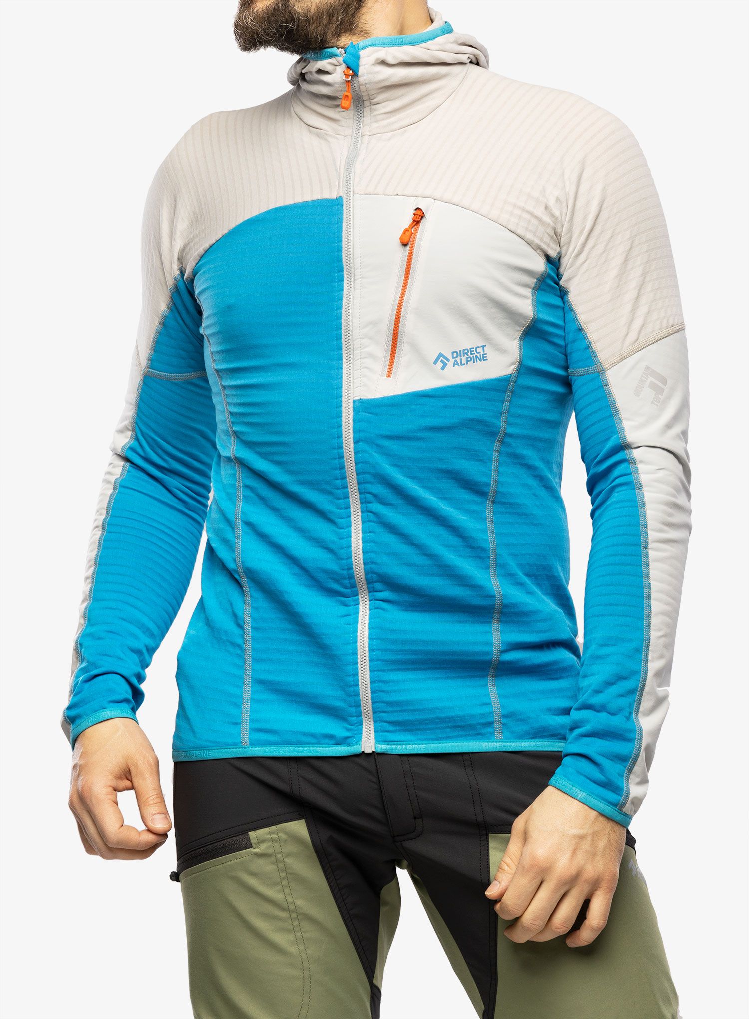 Mikina s kapucí Direct Alpine Dragon  - ocean/grey