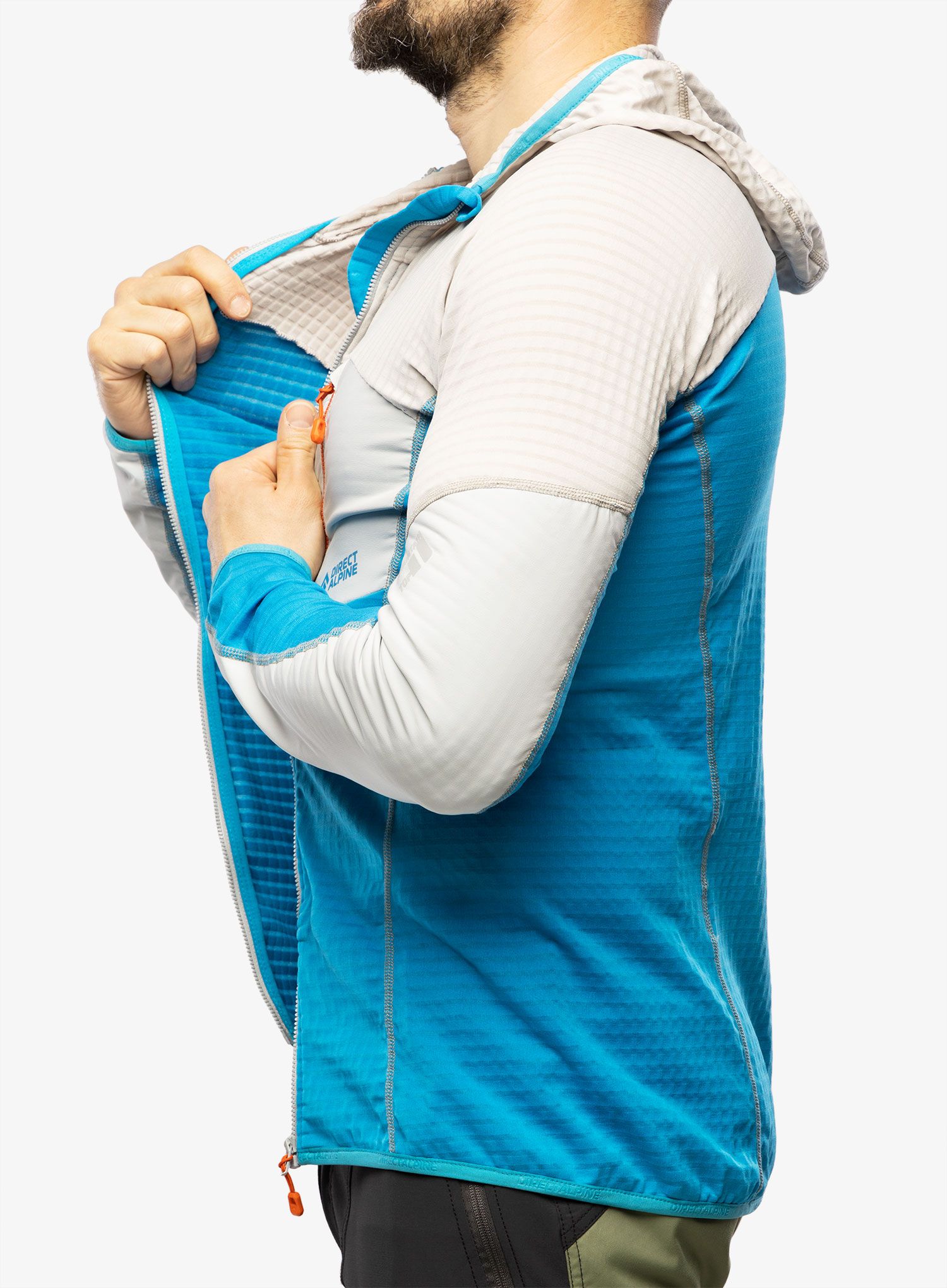 Mikina s kapucí Direct Alpine Dragon  - ocean/grey