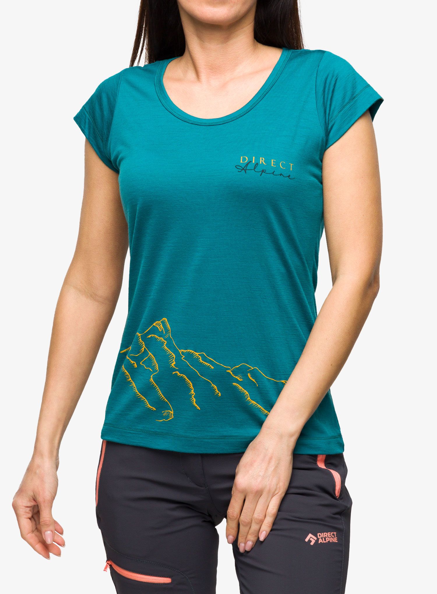 Merino triko dámské Direct Alpine Furry Lady - emerald/hillside