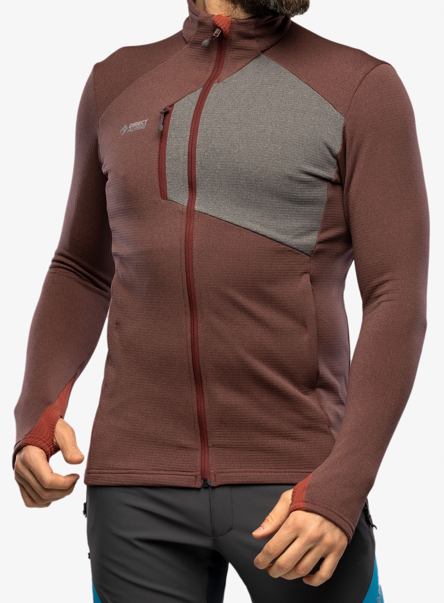 Rozepínací mikina Direct Alpine Mallet - palisander