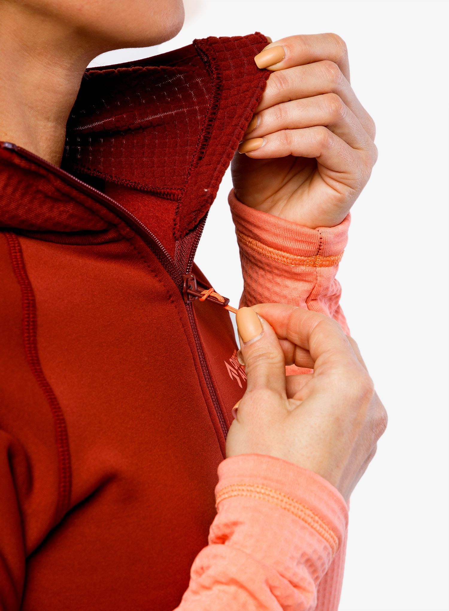 Dámská mikina s kapucí Direct Alpine Sakura Tech Lady - palisander/coral
