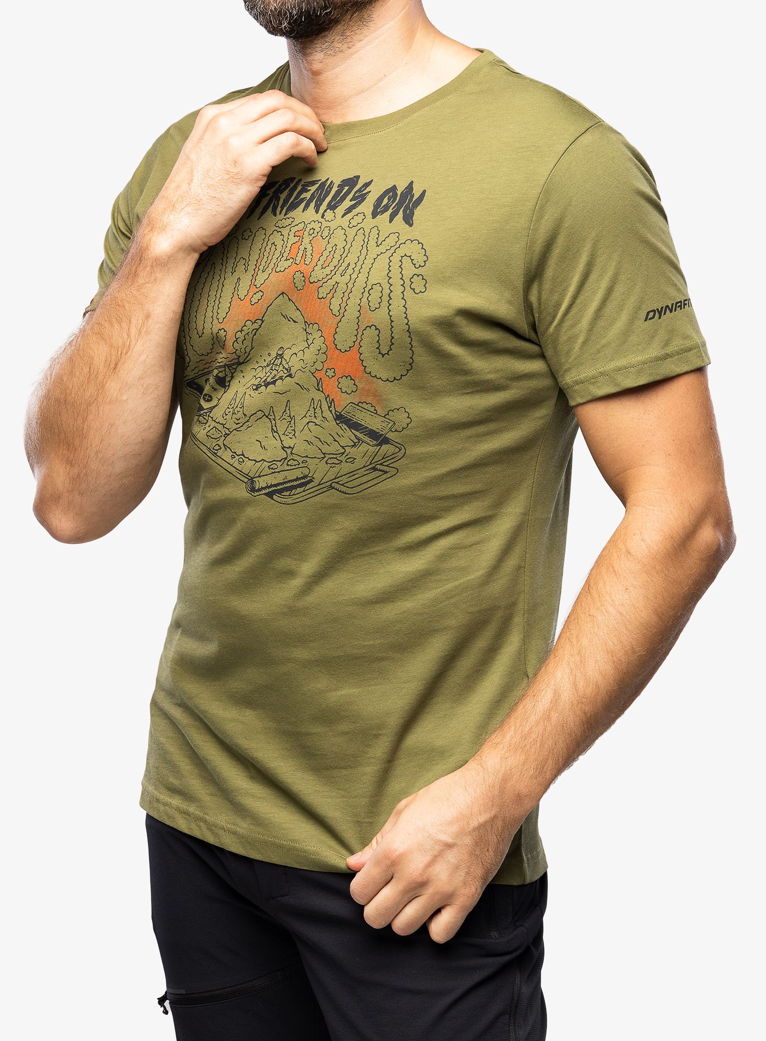 Tričko s potiskem Dynafit 24/7 Artist Series Cotton T-Shirt - capulet olive/no friends