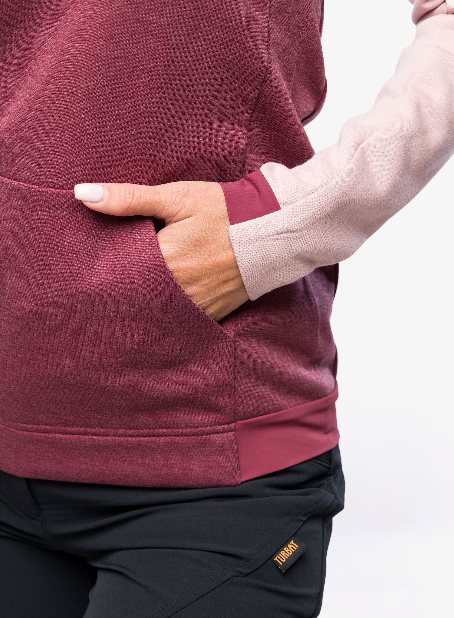 Dámská mikina s kapucí Dynafit 24/7 Polartec Hoody - burgundy