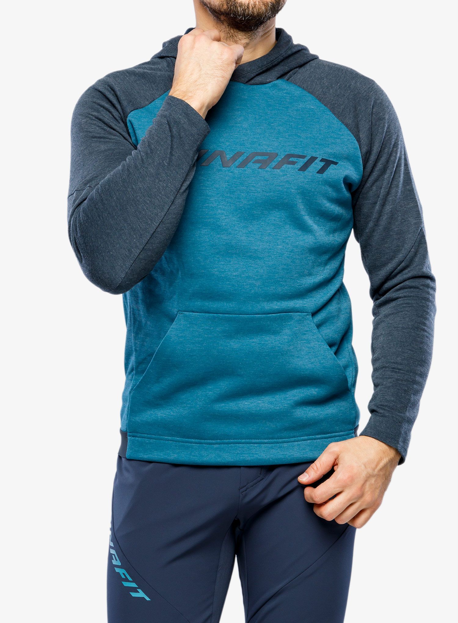 Mikina s kapucí Dynafit 24/7 Polartec Hoody - mallard blue