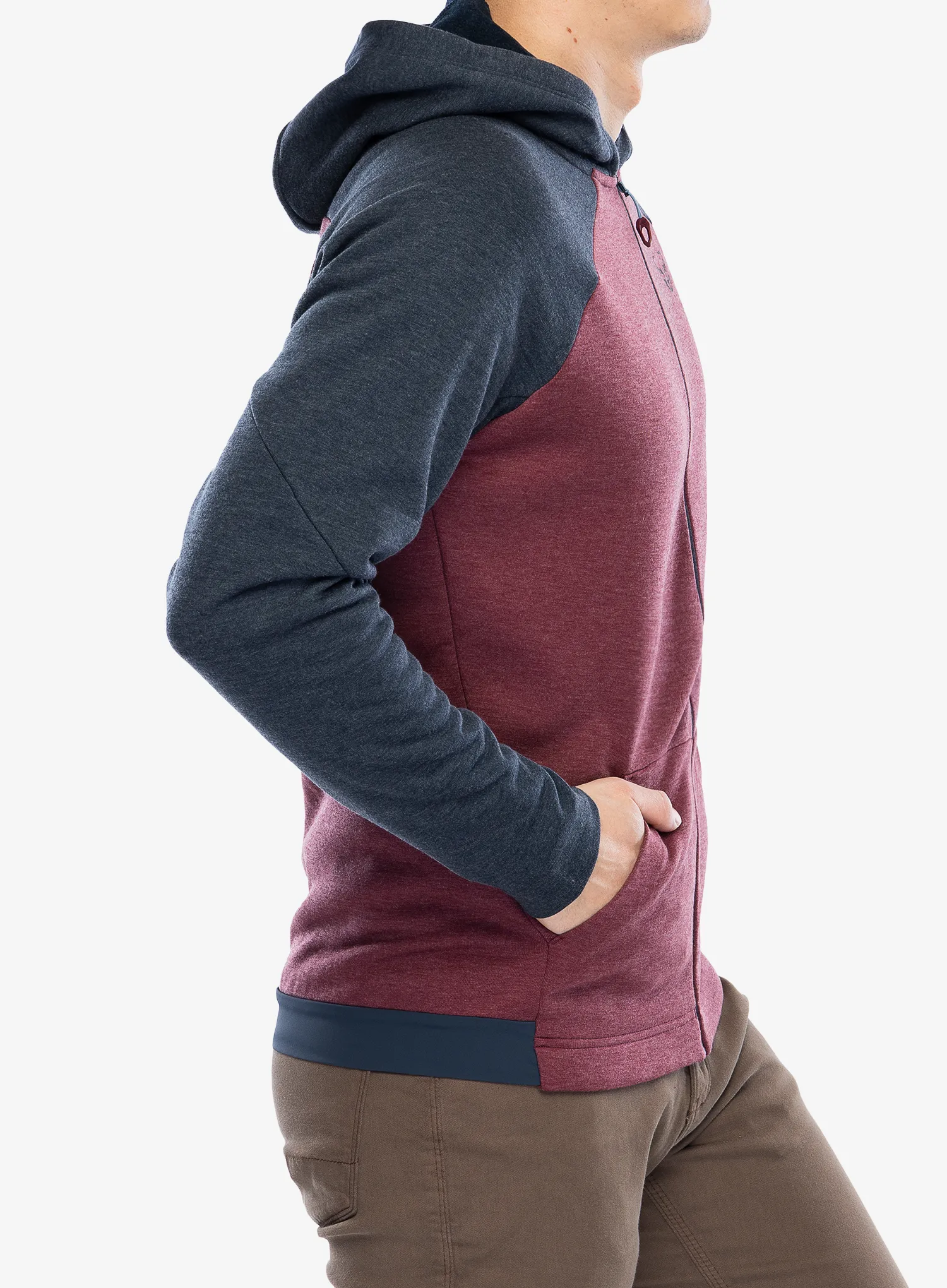 Fleece mikina Dynafit 24/7 Polartec Zip Hoody - burgundy
