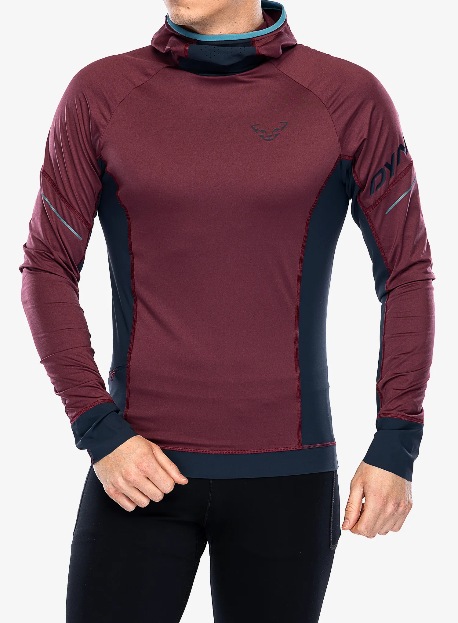 Mikina na běhání Dynafit Alpine L/S Tee - burgundy
