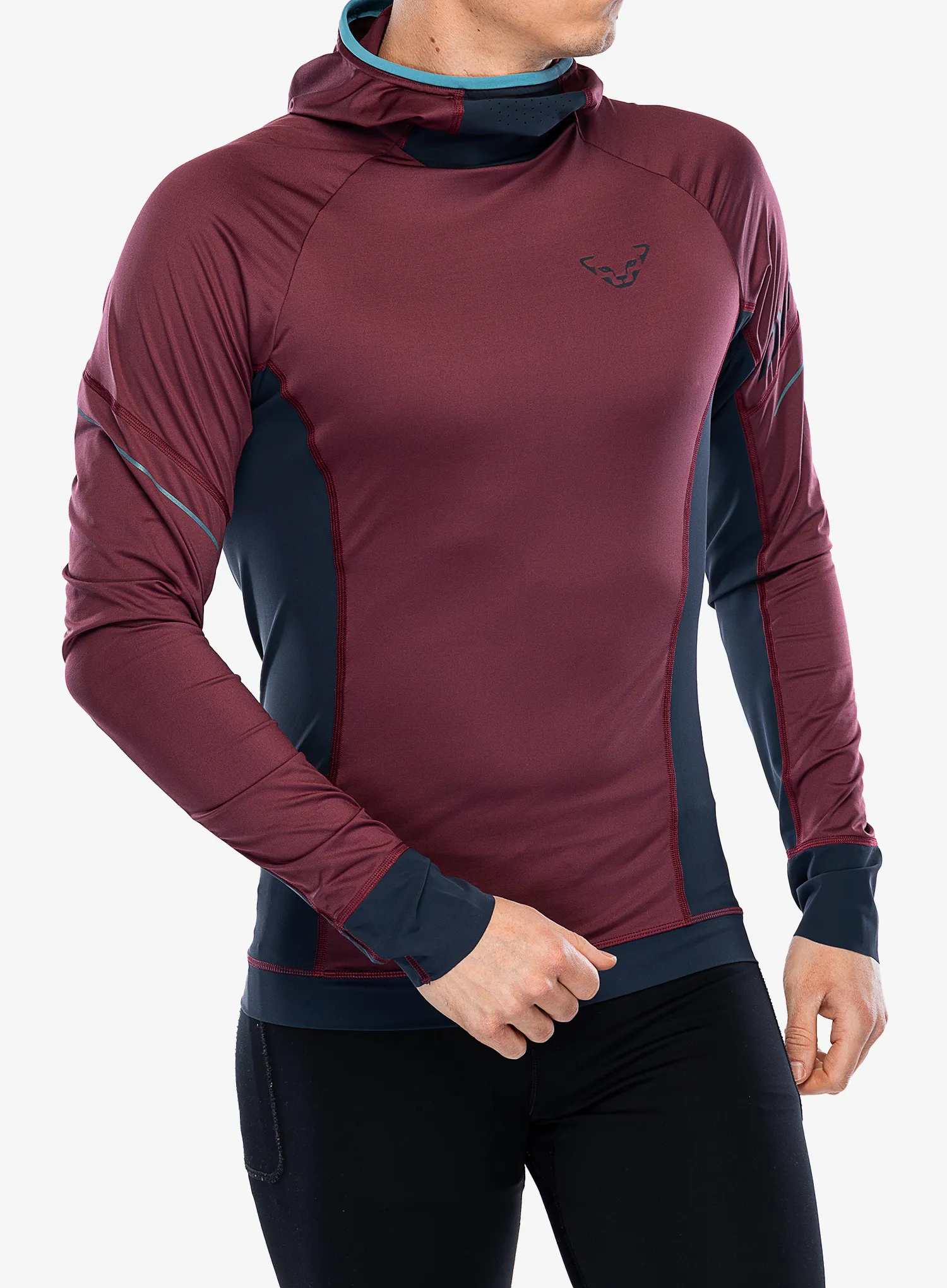 Mikina na běhání Dynafit Alpine L/S Tee - burgundy