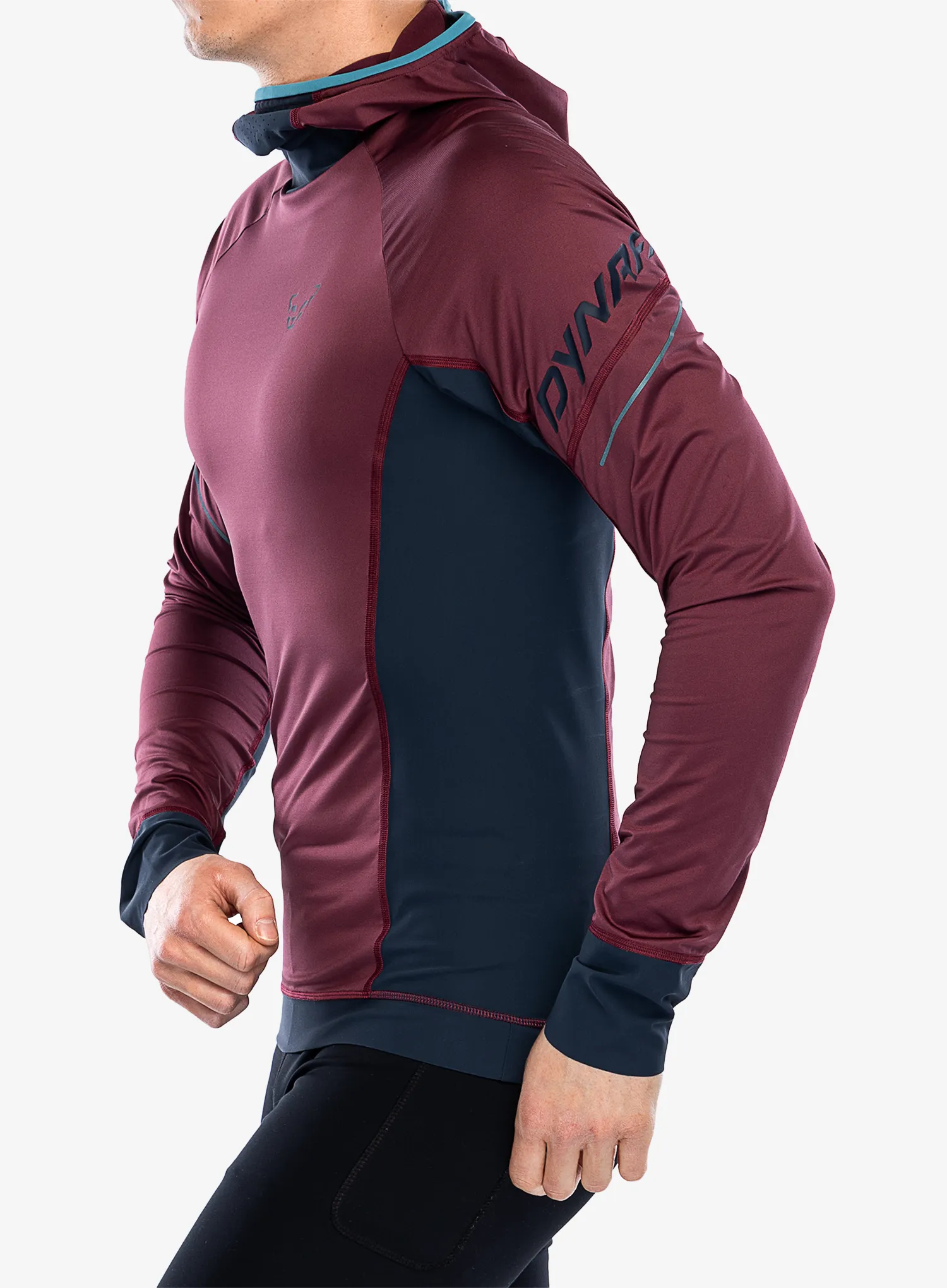 Mikina na běhání Dynafit Alpine L/S Tee - burgundy