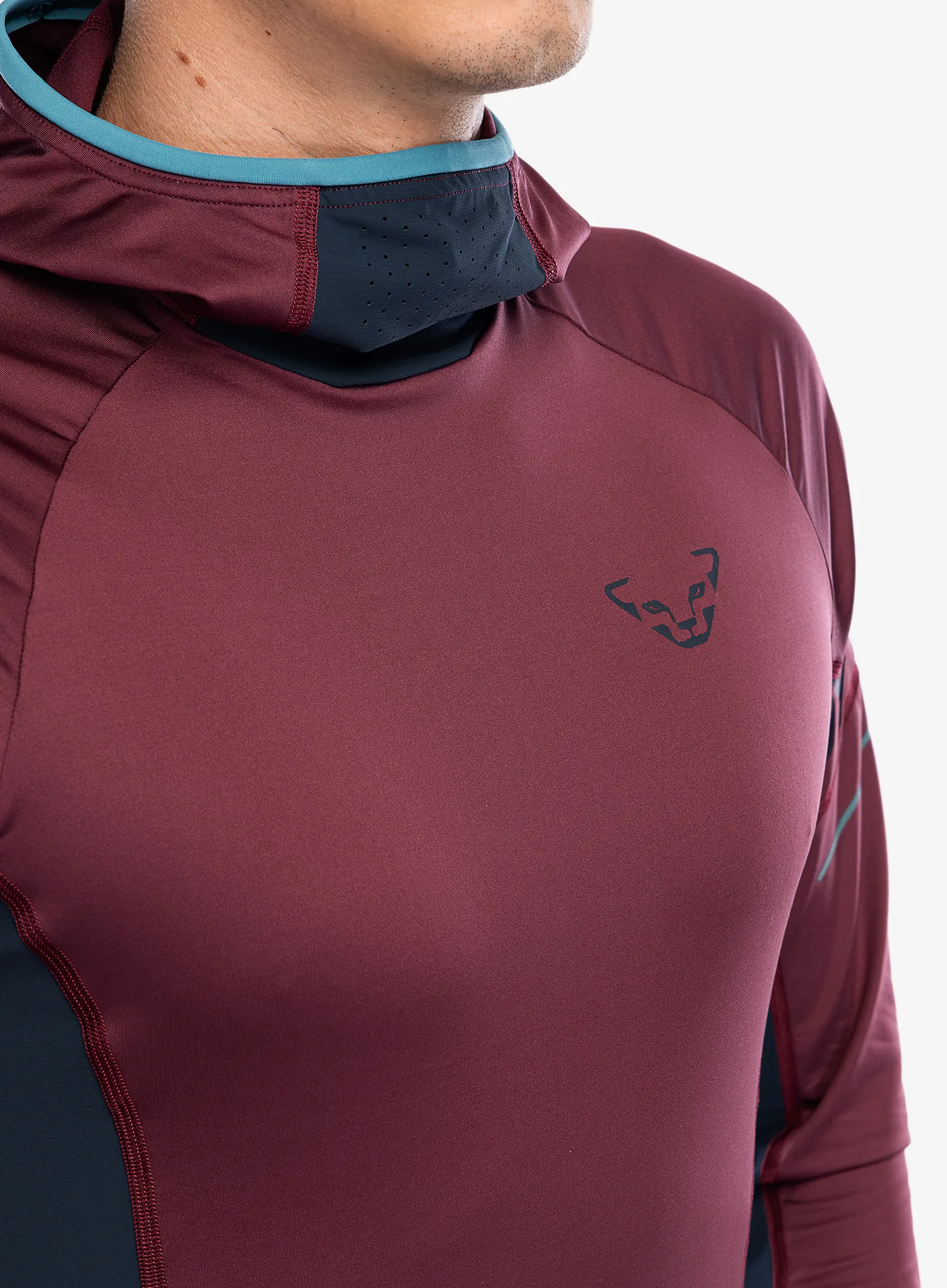 Mikina na běhání Dynafit Alpine L/S Tee - burgundy