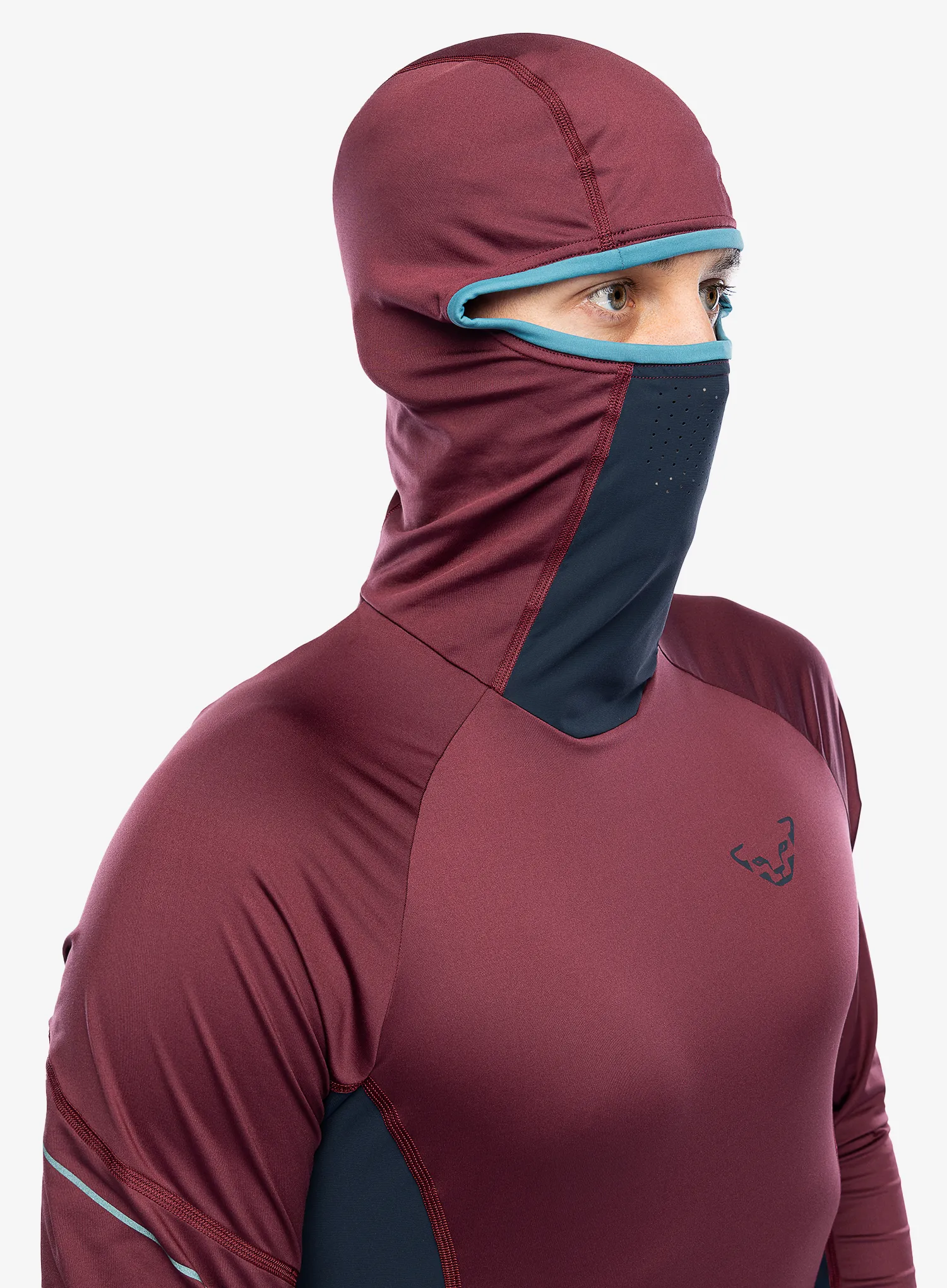 Mikina na běhání Dynafit Alpine L/S Tee - burgundy