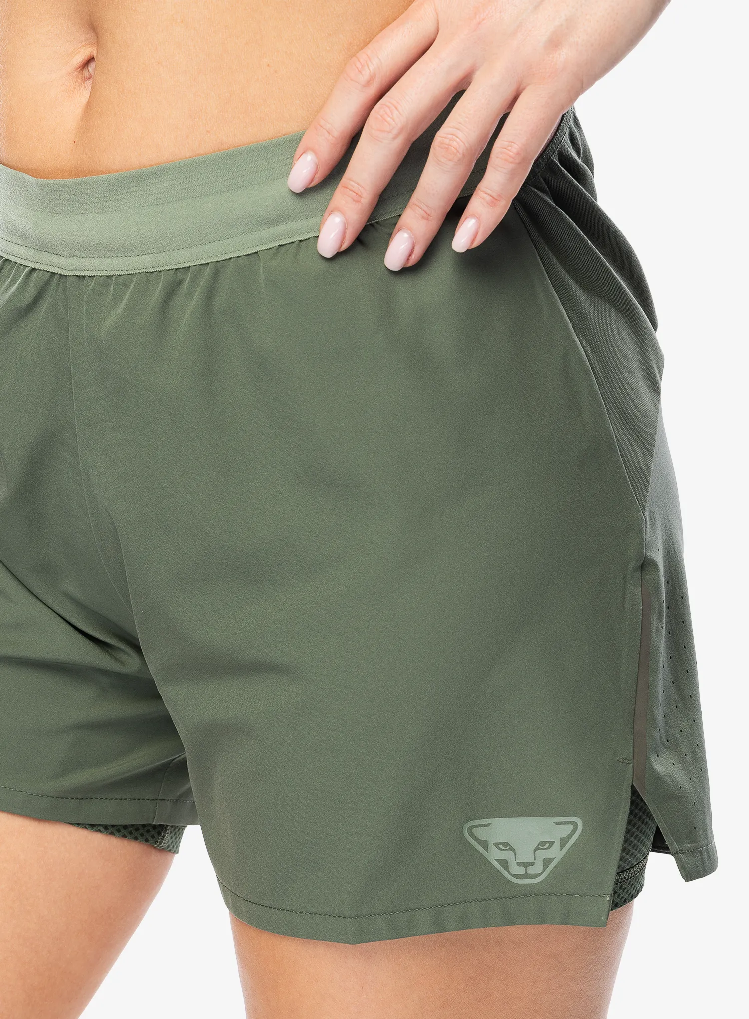 Běžecké kraťasy dámské Dynafit Alpine Pro 2/1 Shorts - thyme/thyme