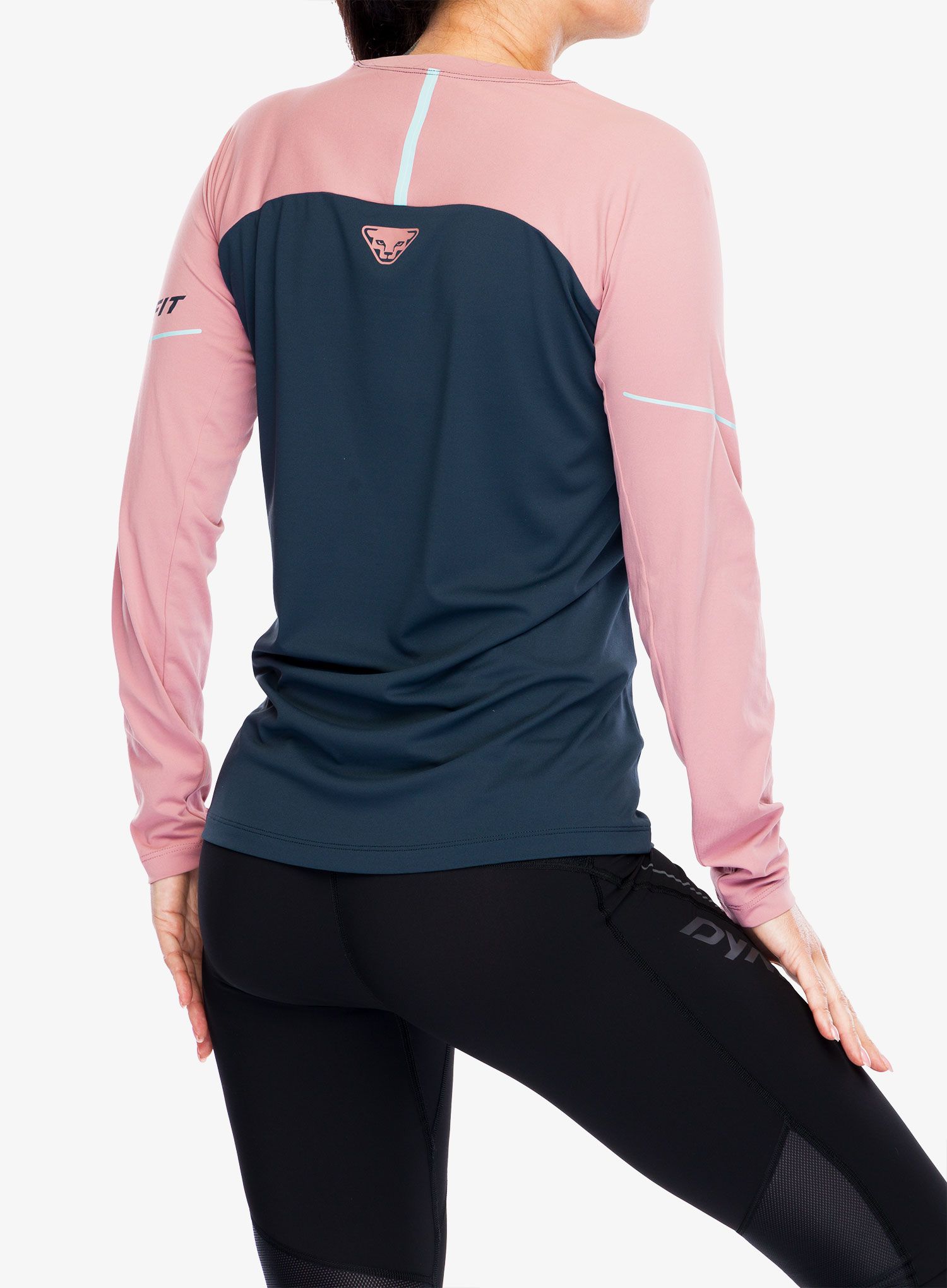 Mikina na běhání dámská Dynafit Alpine Pro L/S Tee - blueberry/mokarosa