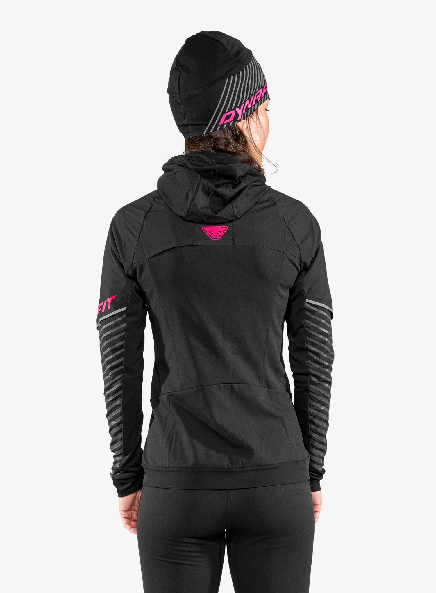 Běžecká čepice Dynafit Alpine Reflective Beanie - black out/pink glo