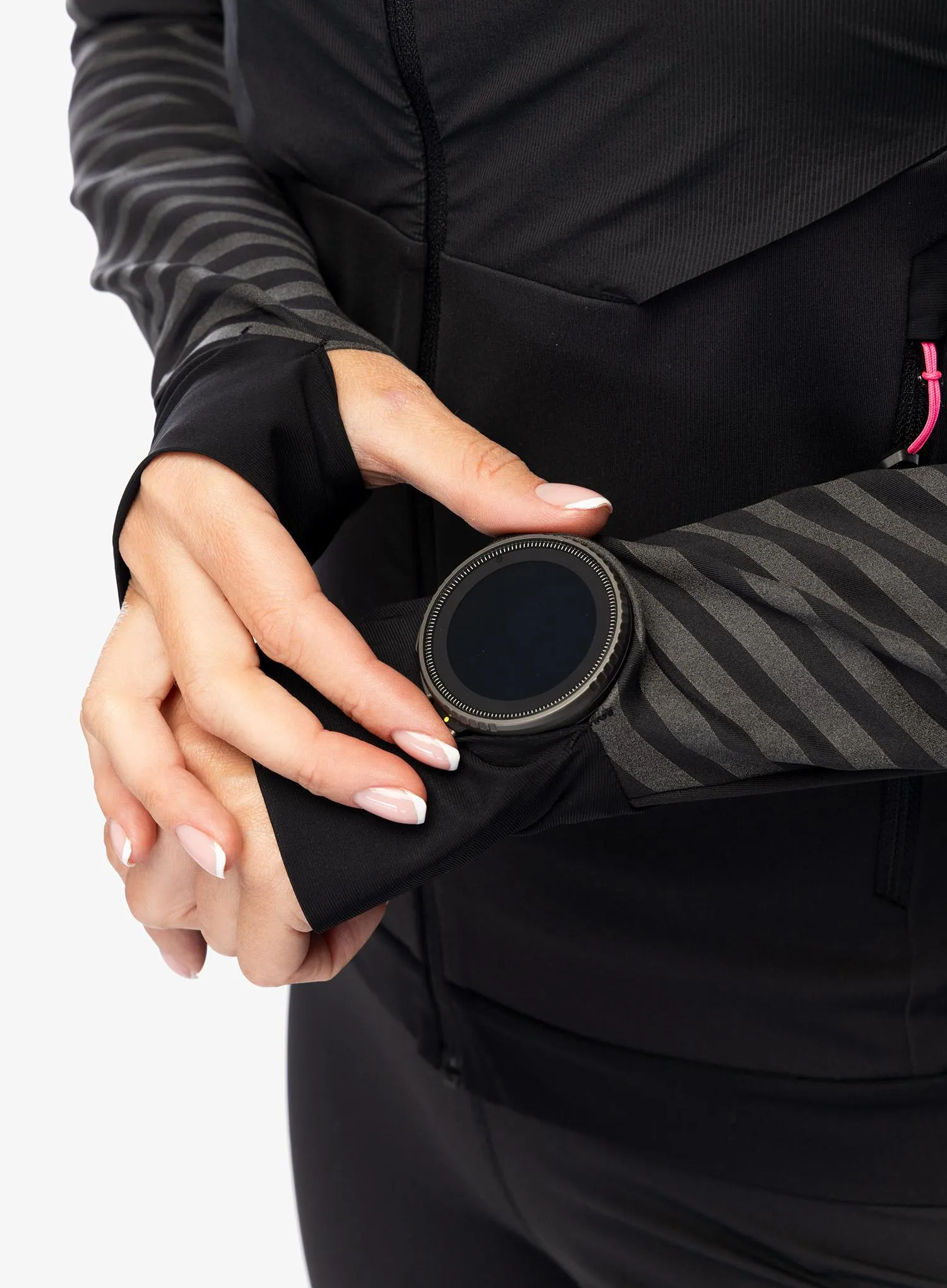 Bunda na běhání dámská Dynafit Alpine Reflective Jacket - black out/pink glo