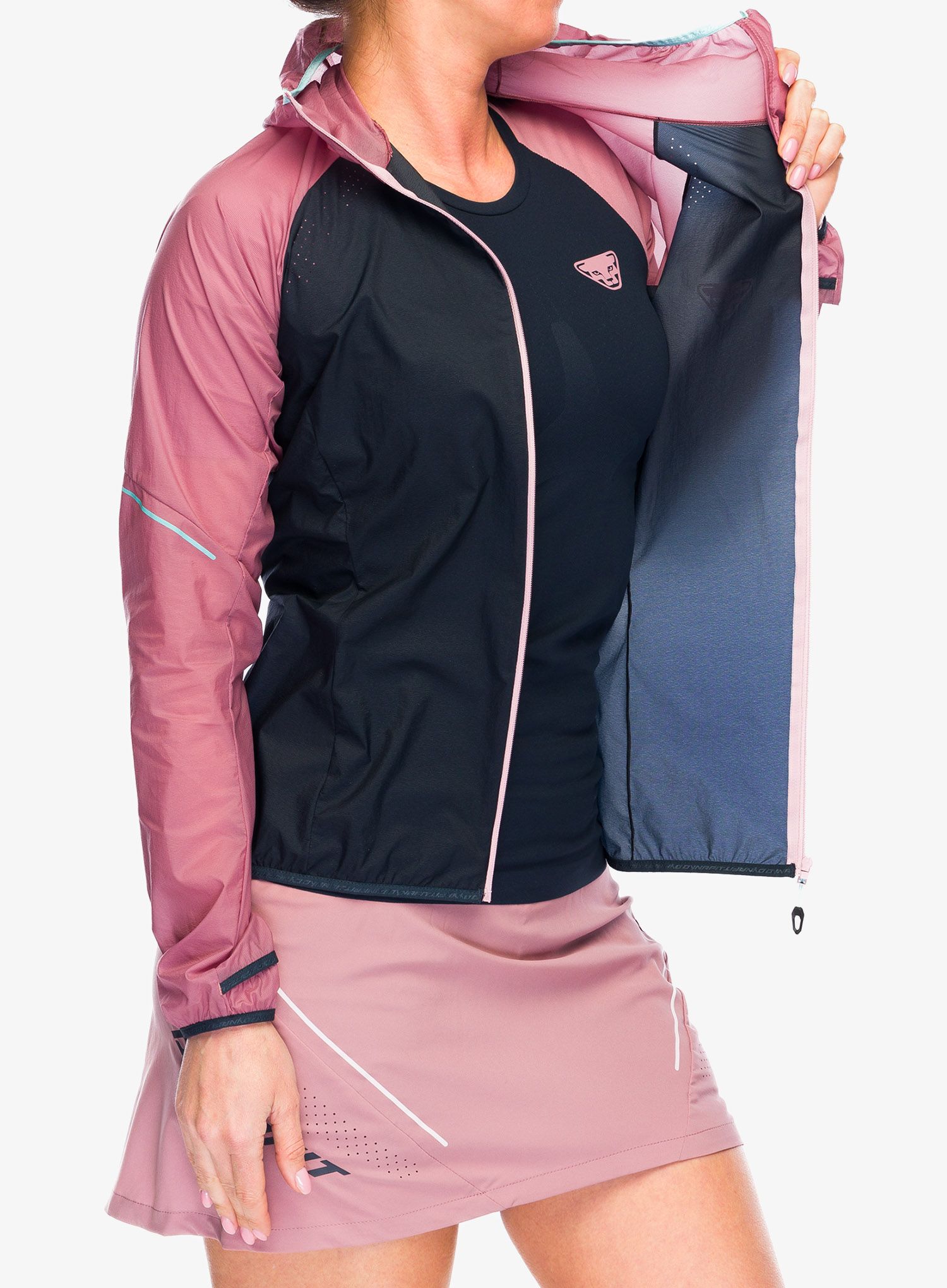 Bunda na běhání dámská Dynafit Alpine Wind 2 Jacket - mokarosa