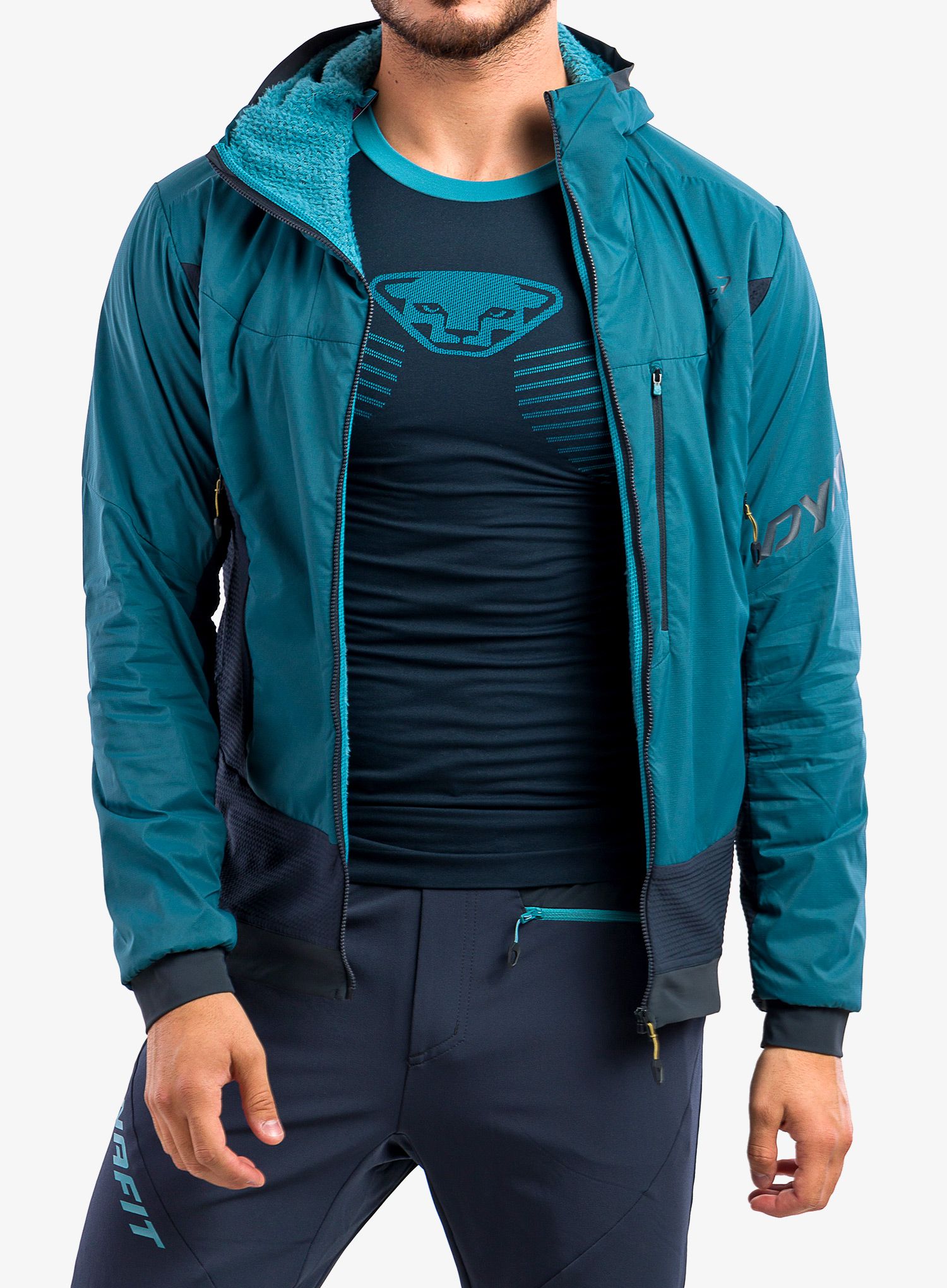 Skialpova bunda Dynafit Free Alpha Direct Hooded Jacket - blue/berry