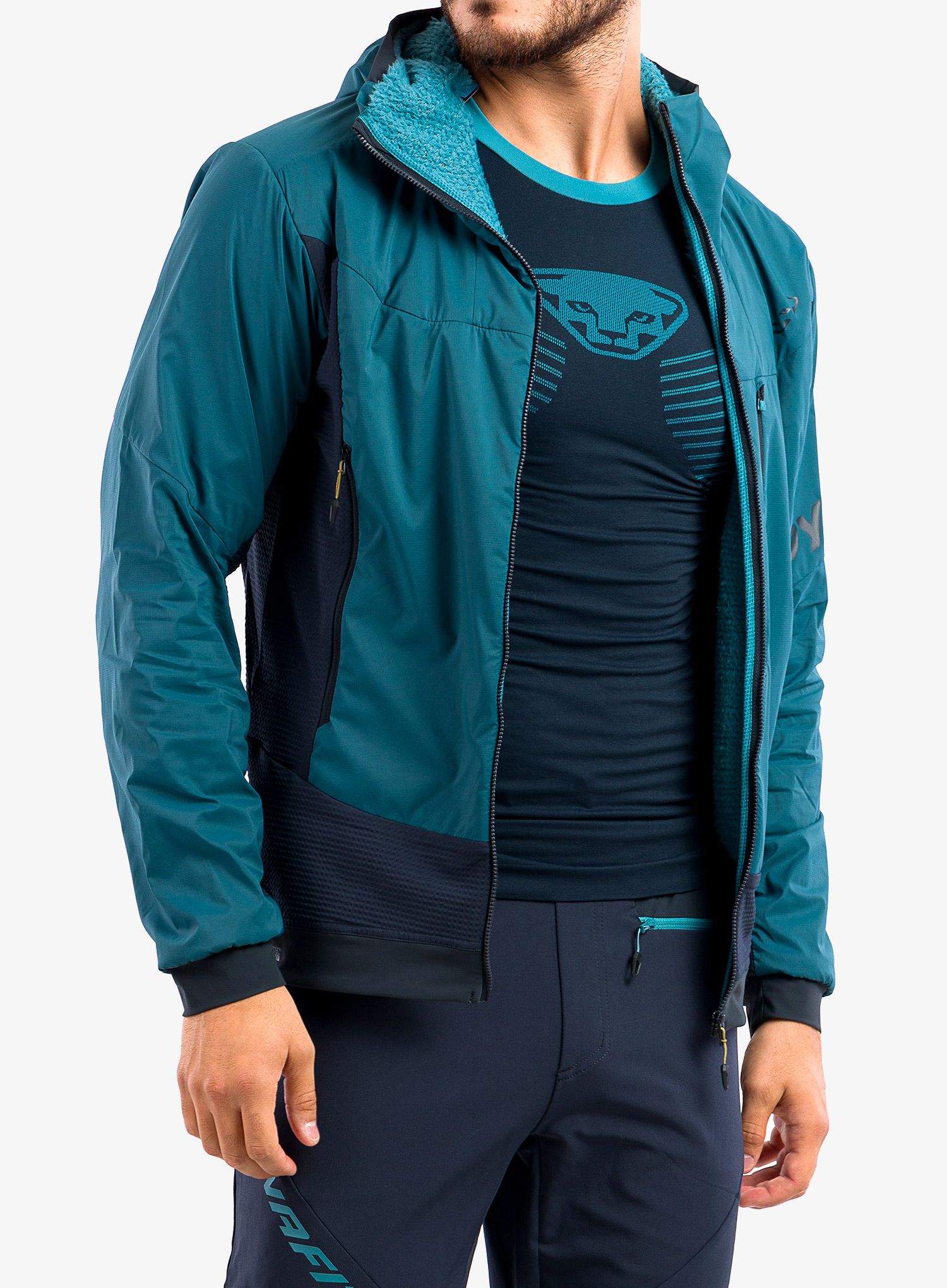 Skialpova bunda Dynafit Free Alpha Direct Hooded Jacket - blue/berry