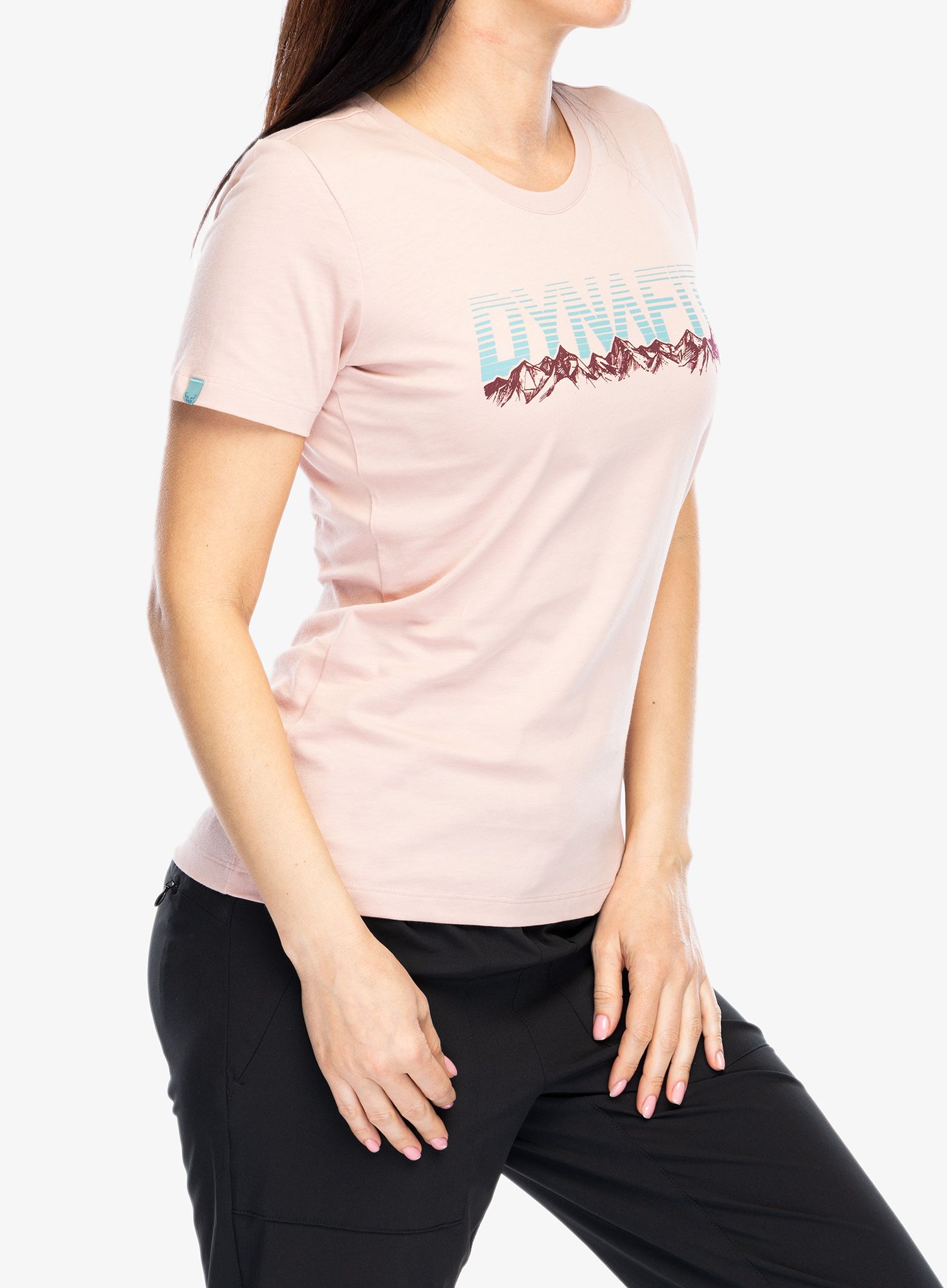Bavlněné tričko dámské Dynafit Graphic CO S/S Tee - pale rose/range